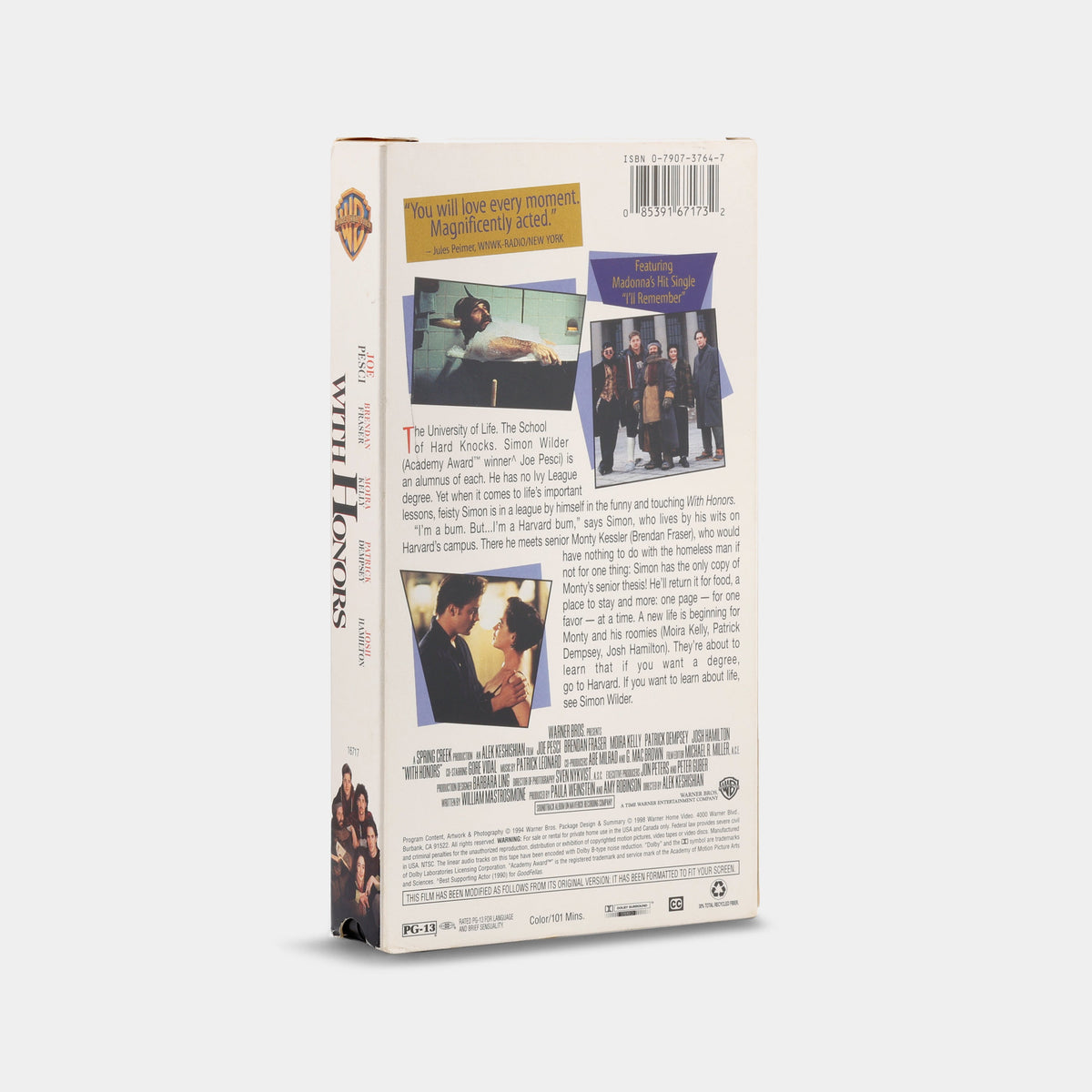 With Honors VHS Tape