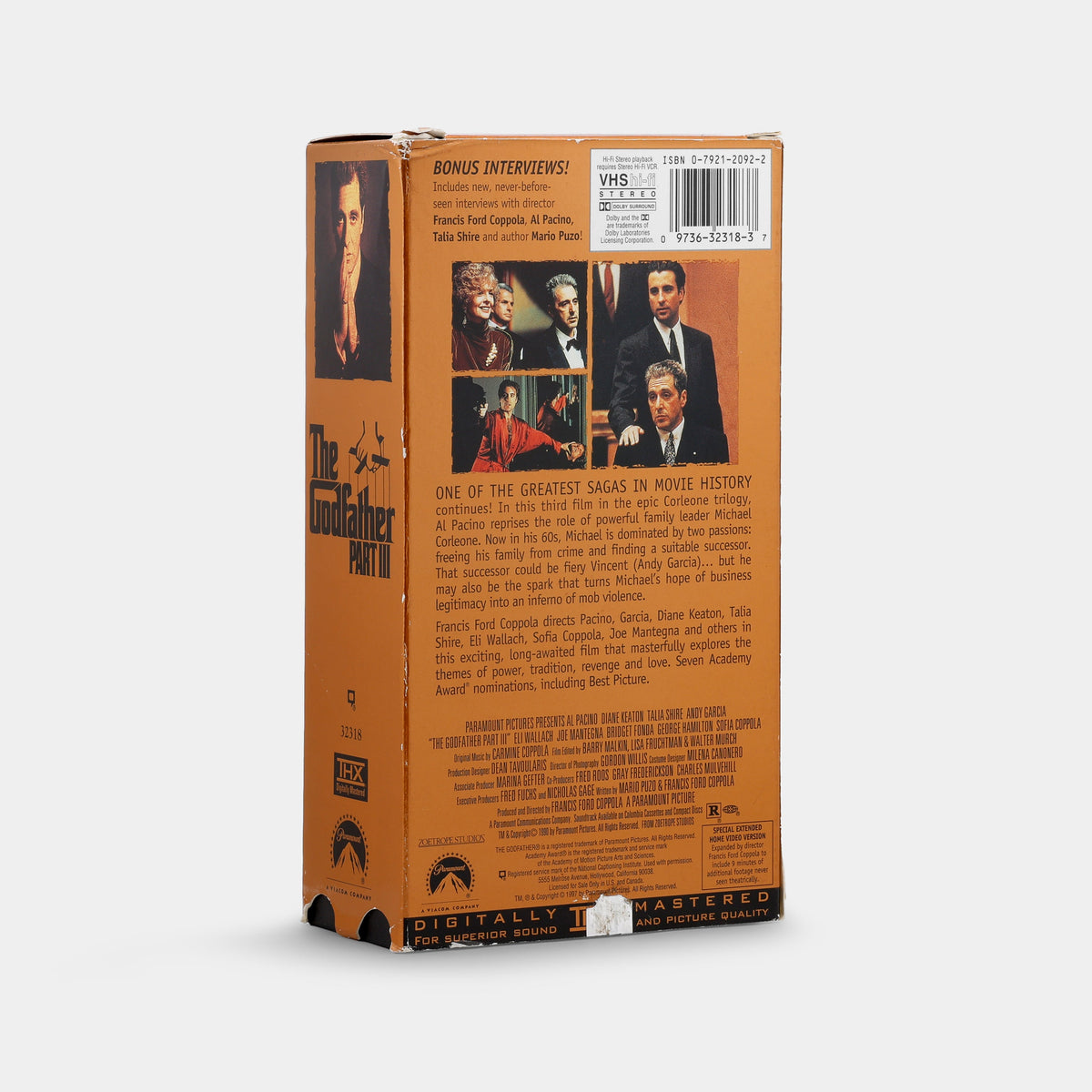 The Godfather Part III (Final Director's Cut) VHS Tape