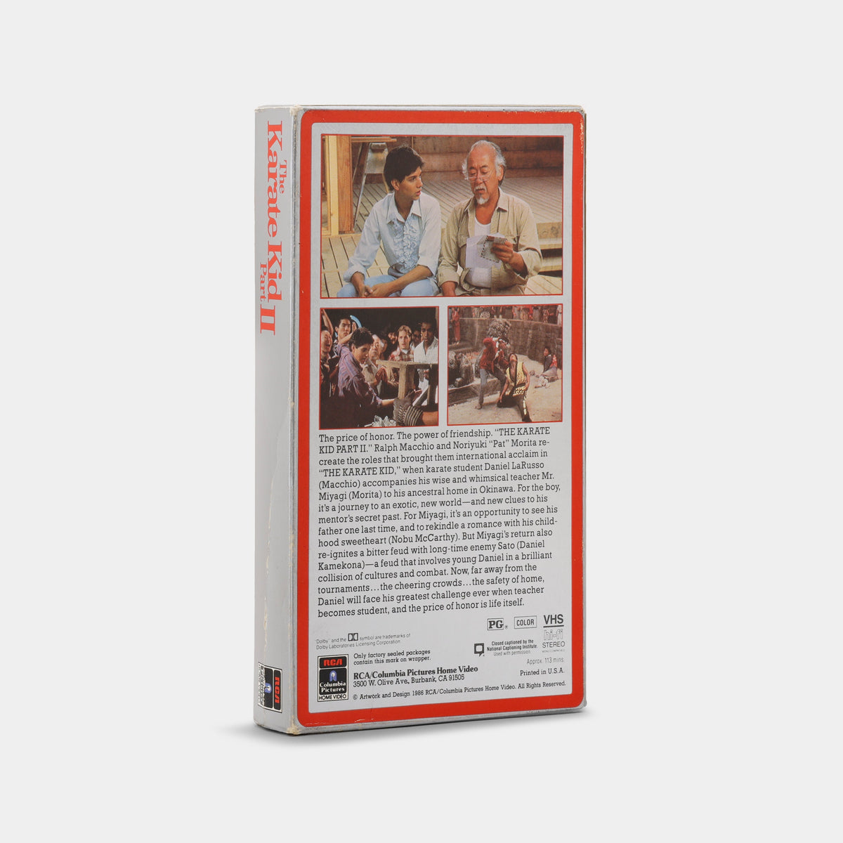 The Karate Kid Part II VHS Tape