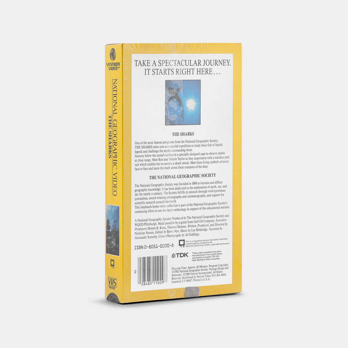 National Geographic Video: Sharks (Sealed) VHS Tape