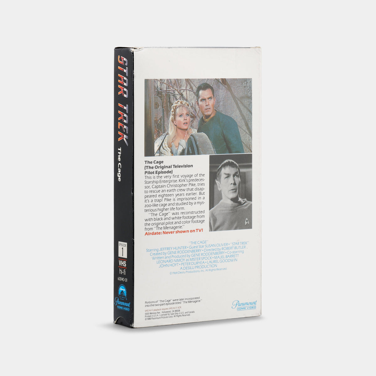 Star Trek: The Cage (Episode 1) VHS Tape