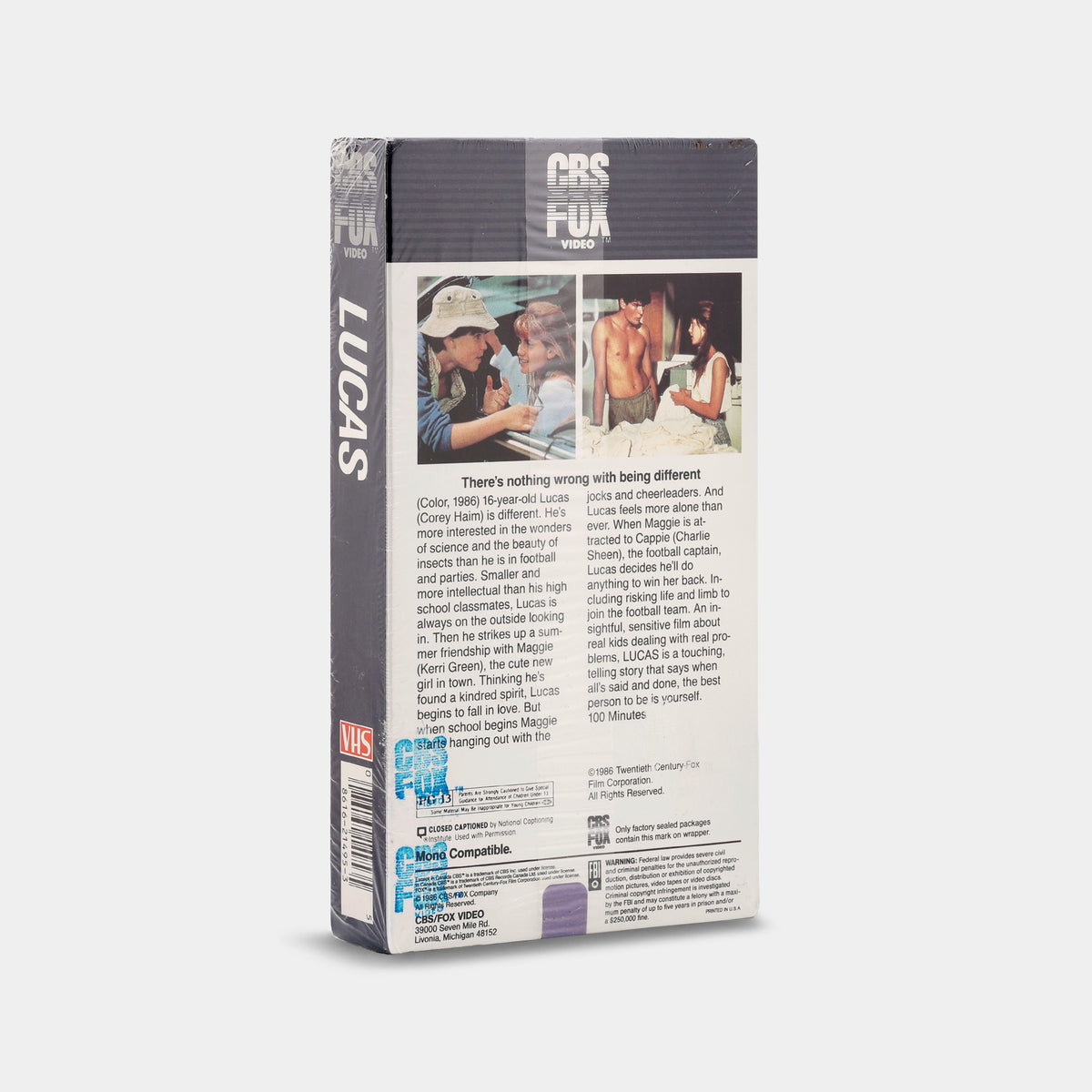Lucas (CBS/Fox Video) (Sealed) VHS Tape