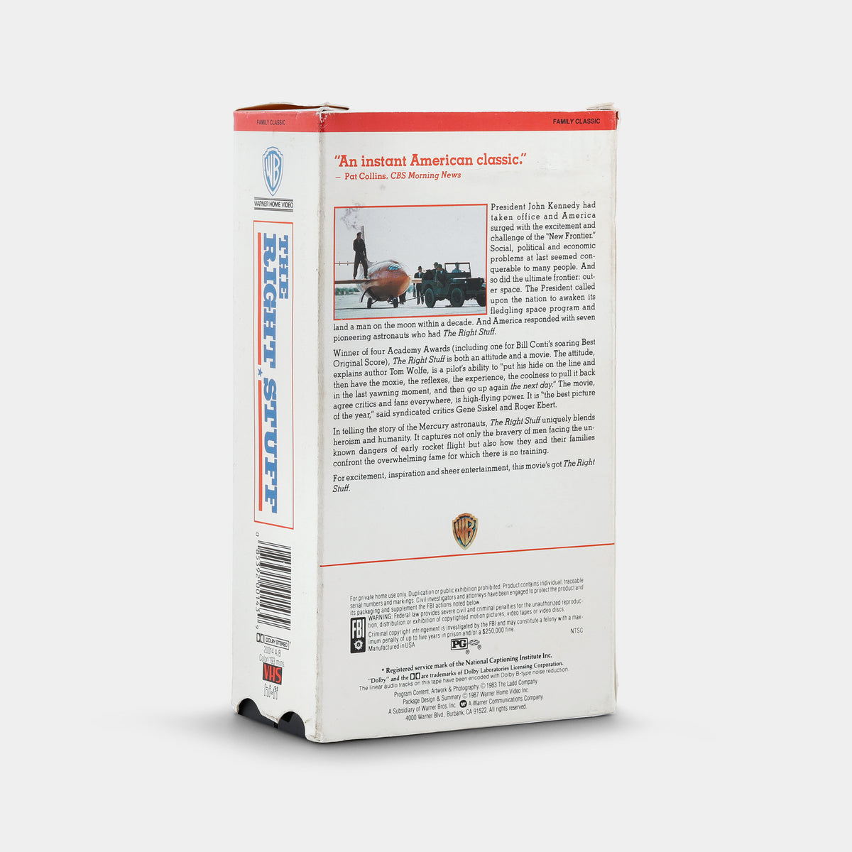 The Right Stuff VHS Tape