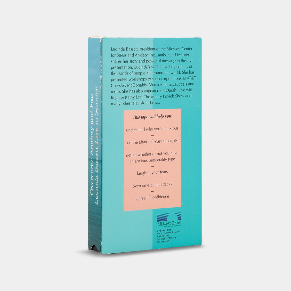 Overcome Your Anxiety and Fear VHS Tape
