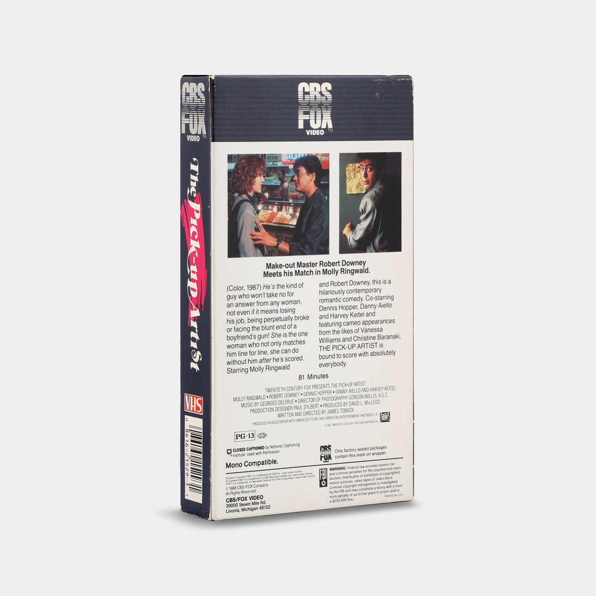 The Pick-Up Artist (CBS/Fox Video) VHS Tape