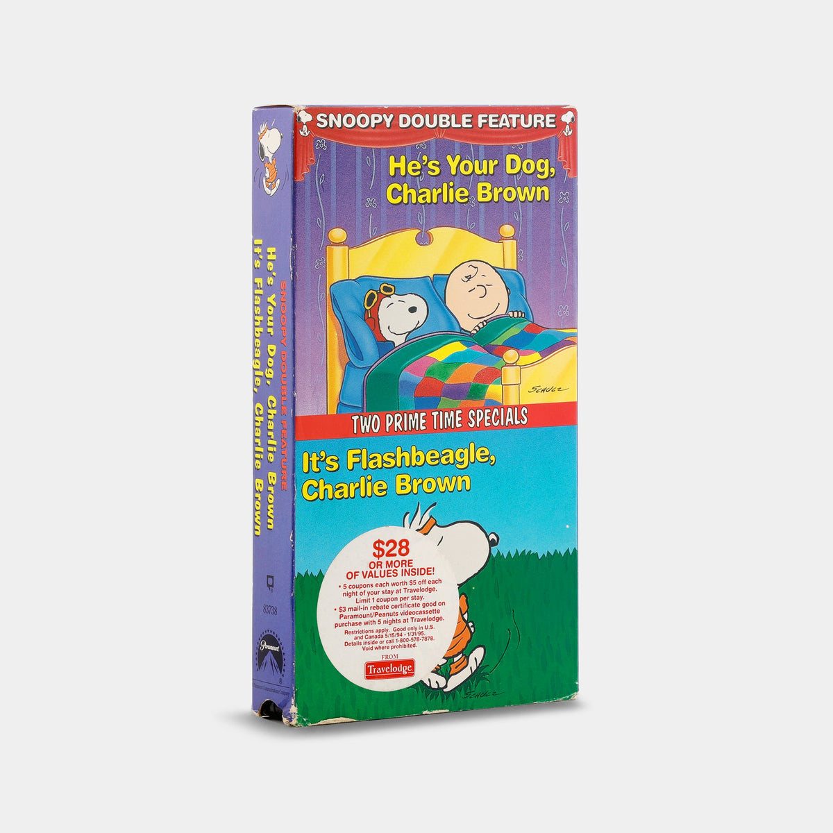 Snoopy Double Feature: He's Your Dog, Charlie Brown / It's Flashbeagle, Charlie Brown VHS Tape