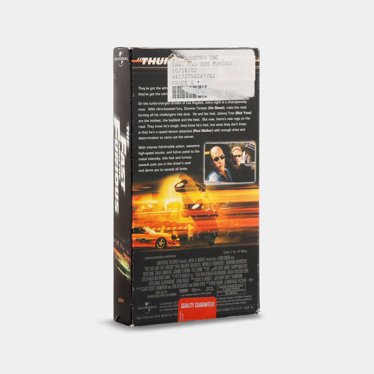 The Fast and the Furious VHS Tape