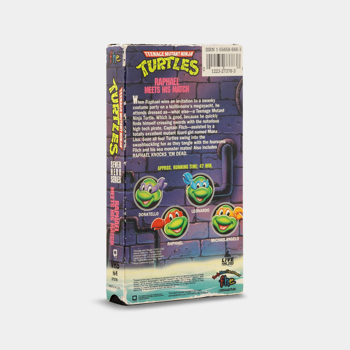 Teenage Mutant Ninja Turtles: Raphael Meets His Match VHS Tape
