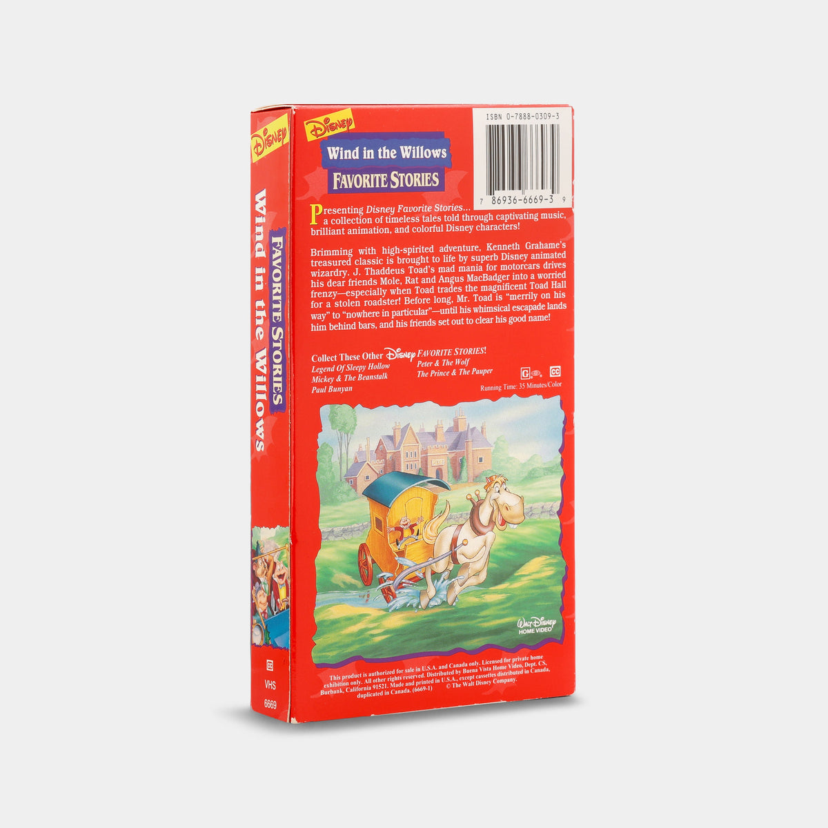 Disney Favorite Stories: Wind in the Willows VHS Tape
