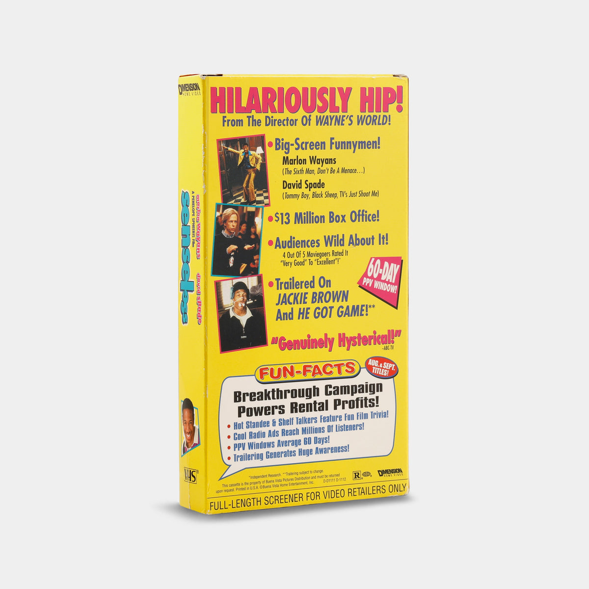 Senseless (Full-Length Screener) VHS Tape