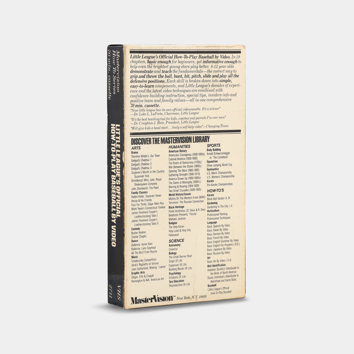 Little League's Official How-to-Play Baseball by Video VHS Tape