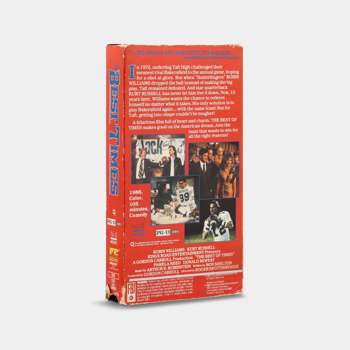The Best of Times VHS Tape