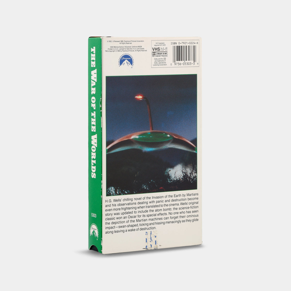 The War of the Worlds VHS Tape