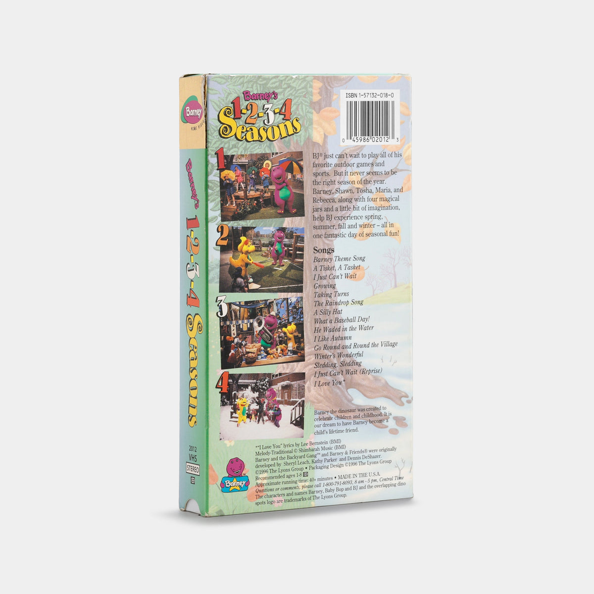 Barney's 1-2-3-4 Seasons VHS Tape