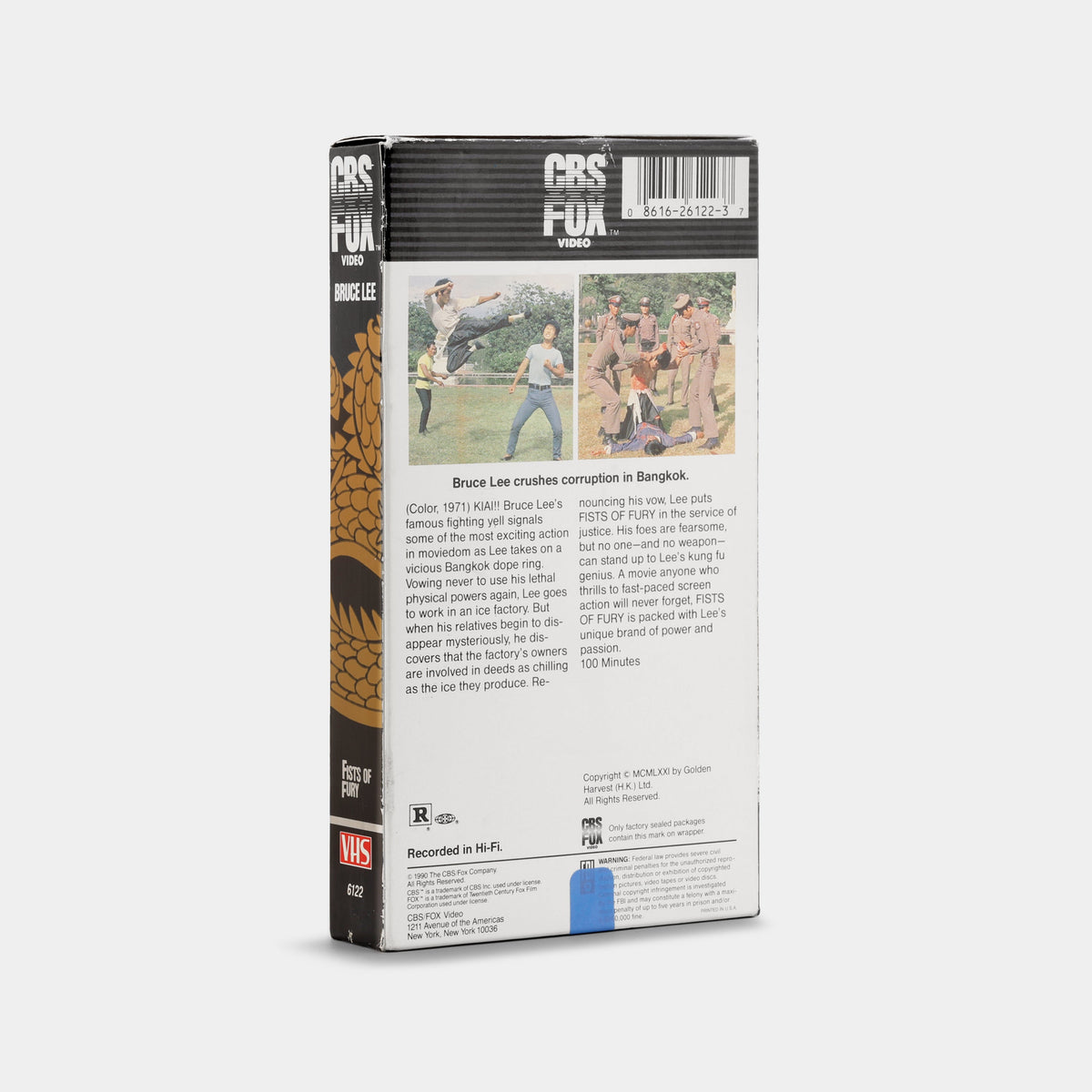 Fists of Fury (CBS/FOX Video) VHS Tape