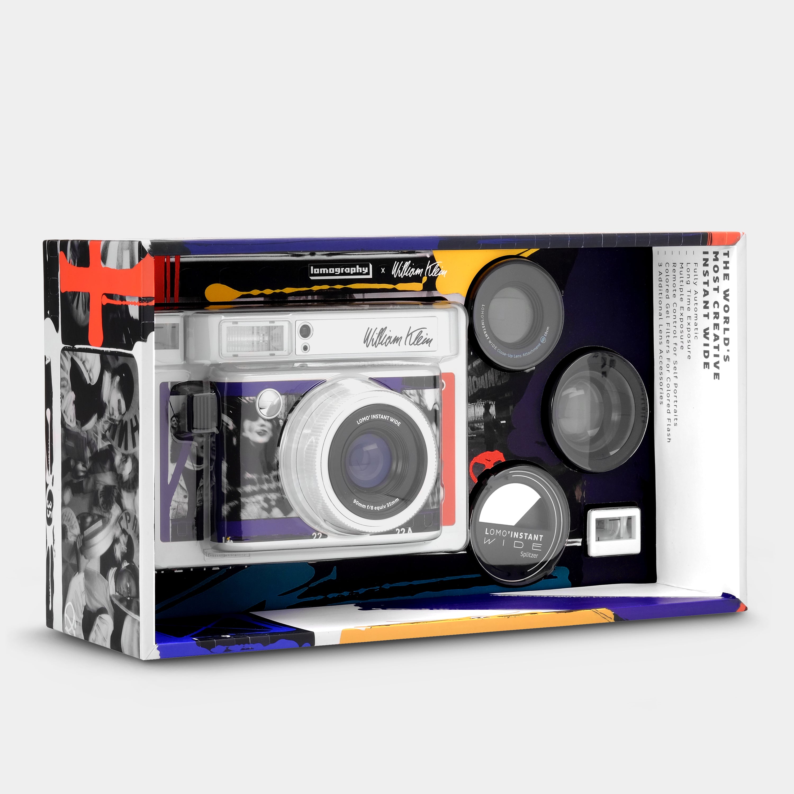 Lomography Lomo'Instant Wide (William Klein Edition) Instax Instant Film Camera and Lenses