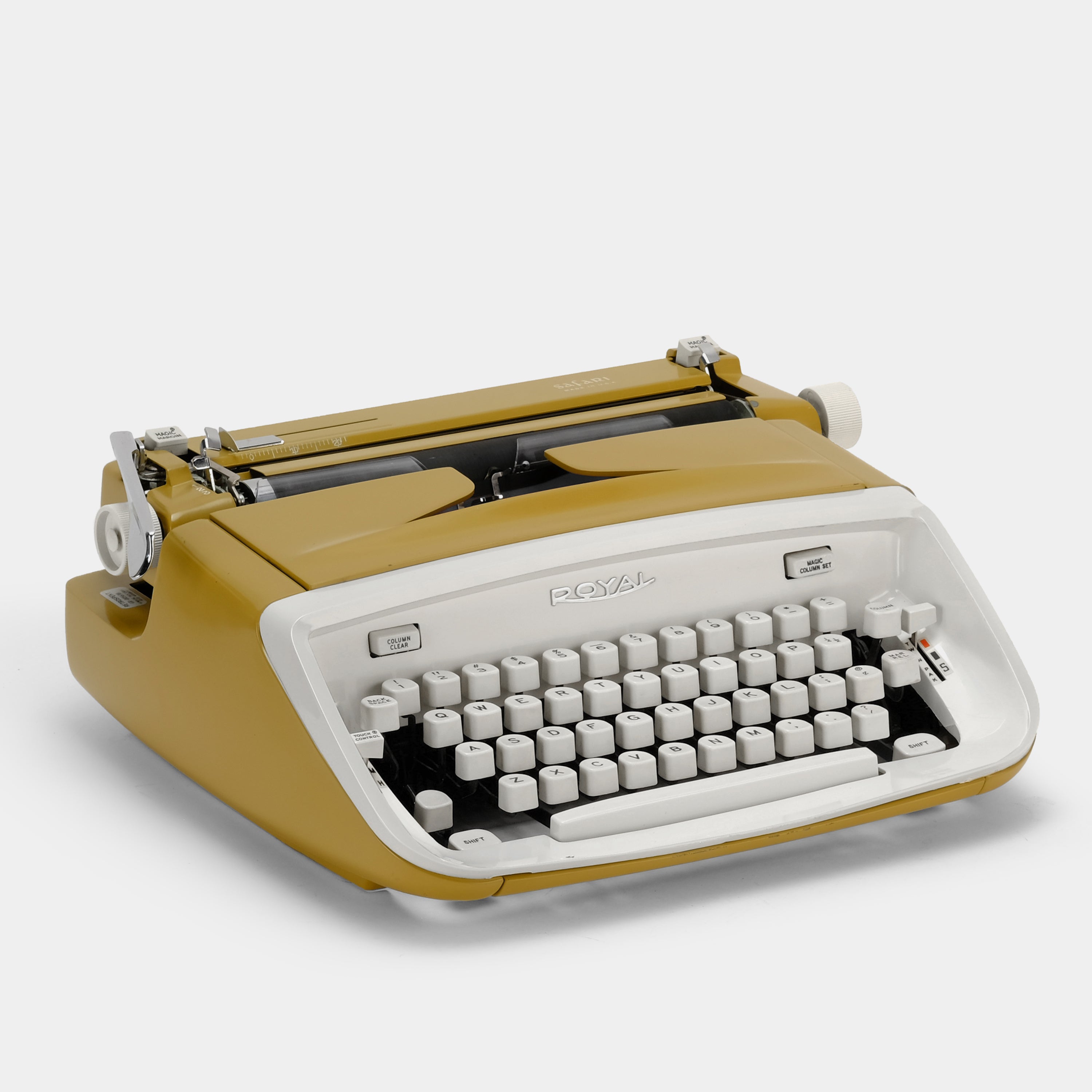 Royal Safari Yellow Manual Typewriter and Case