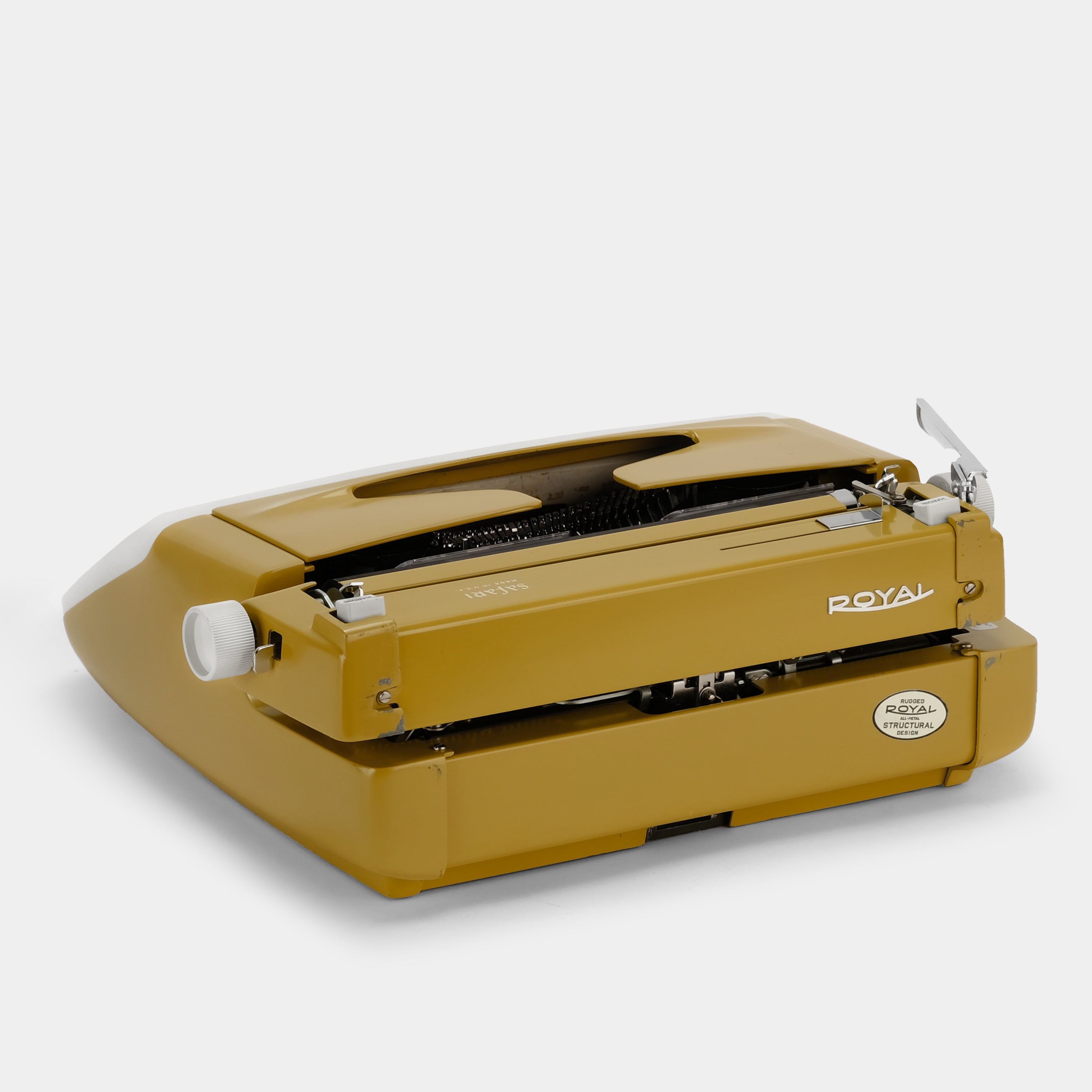 Royal Safari Yellow Manual Typewriter and Case