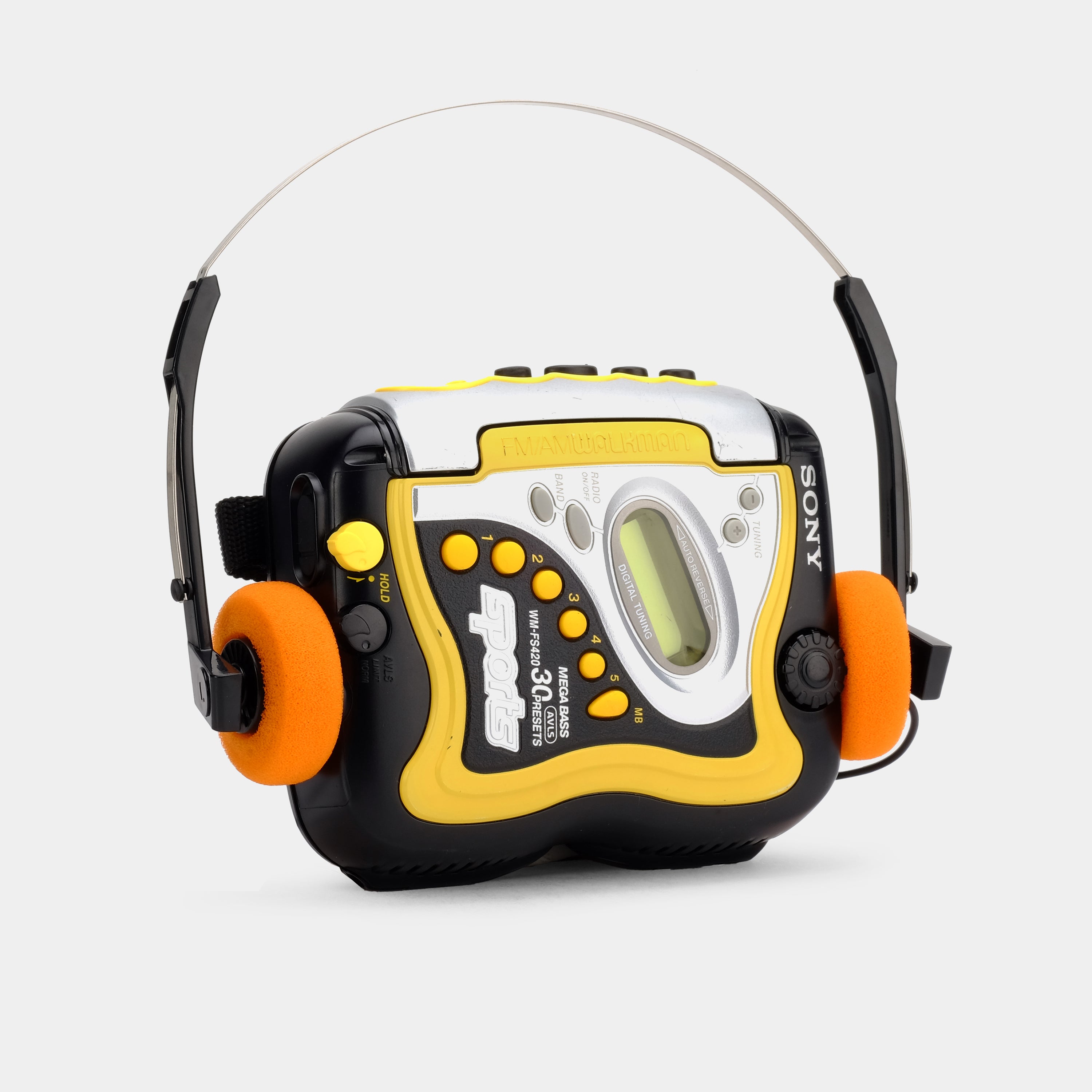 SONY スポーツカセットプレーヤー WM-FS420 美品 バンドあり Sony Sports Walkman WM-FS420 Yellow AM/FM Portable Cassette