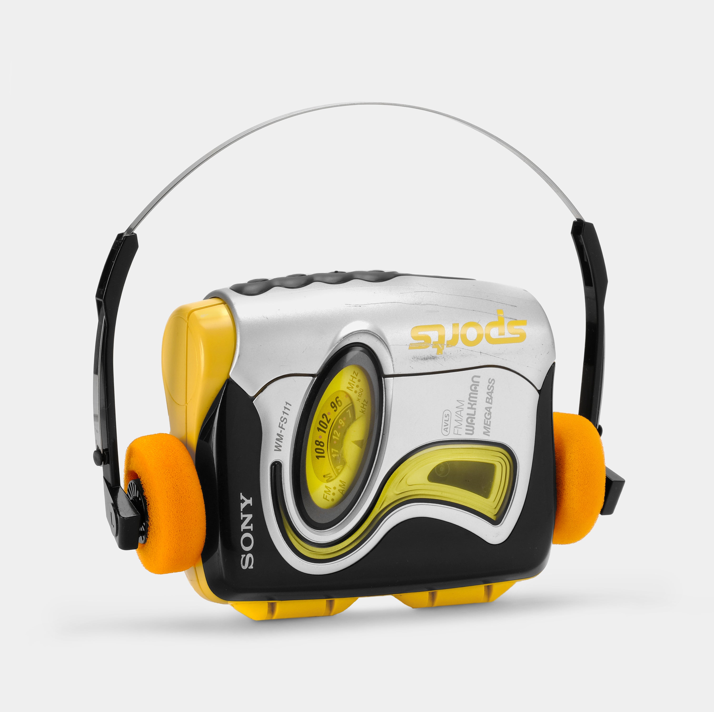 Sony Sports Walkman WM-FS111 Yellow AM/FM Portable Cassette Player