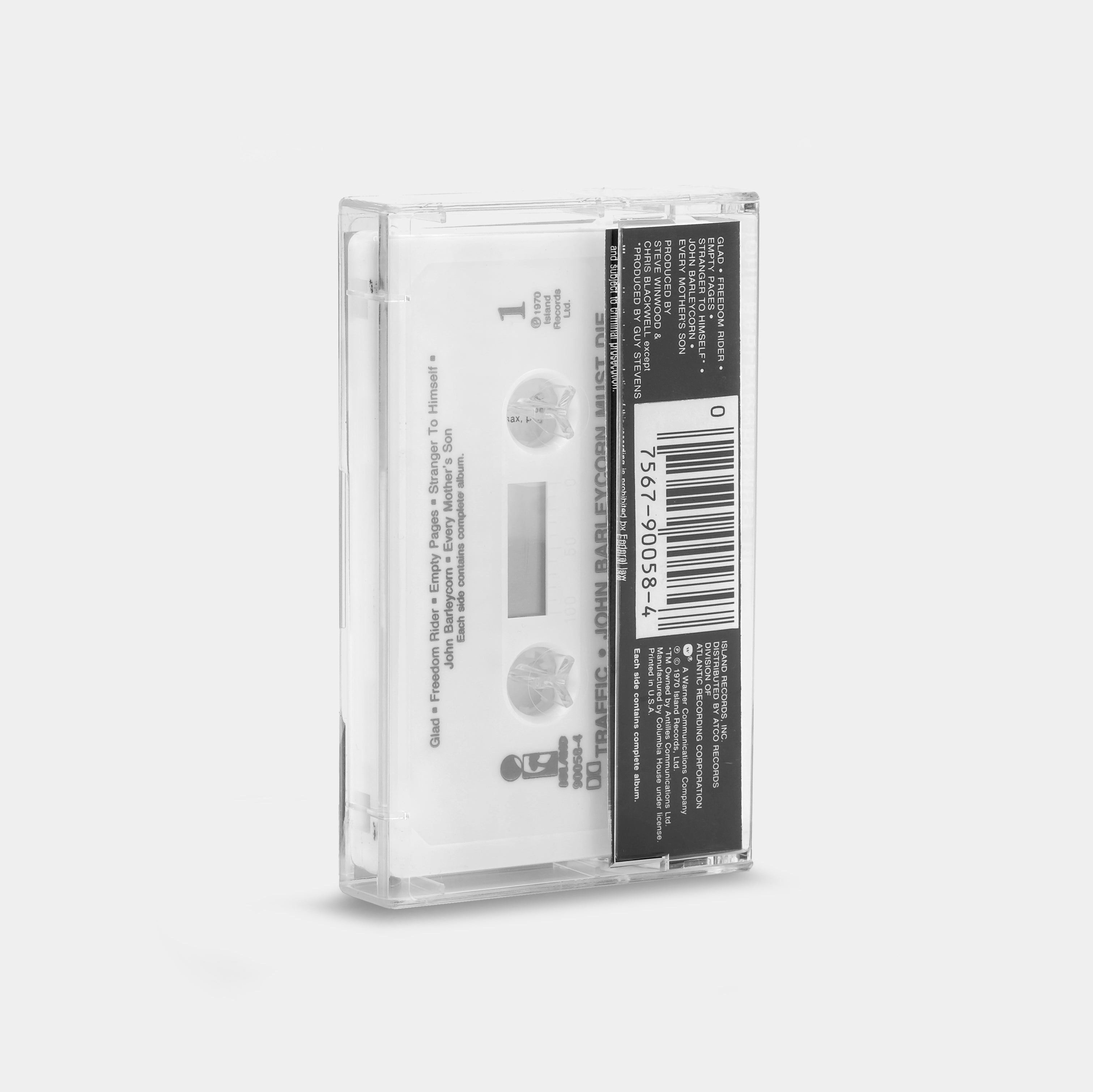 Traffic - John Barleycorn Must Die Cassette Tape