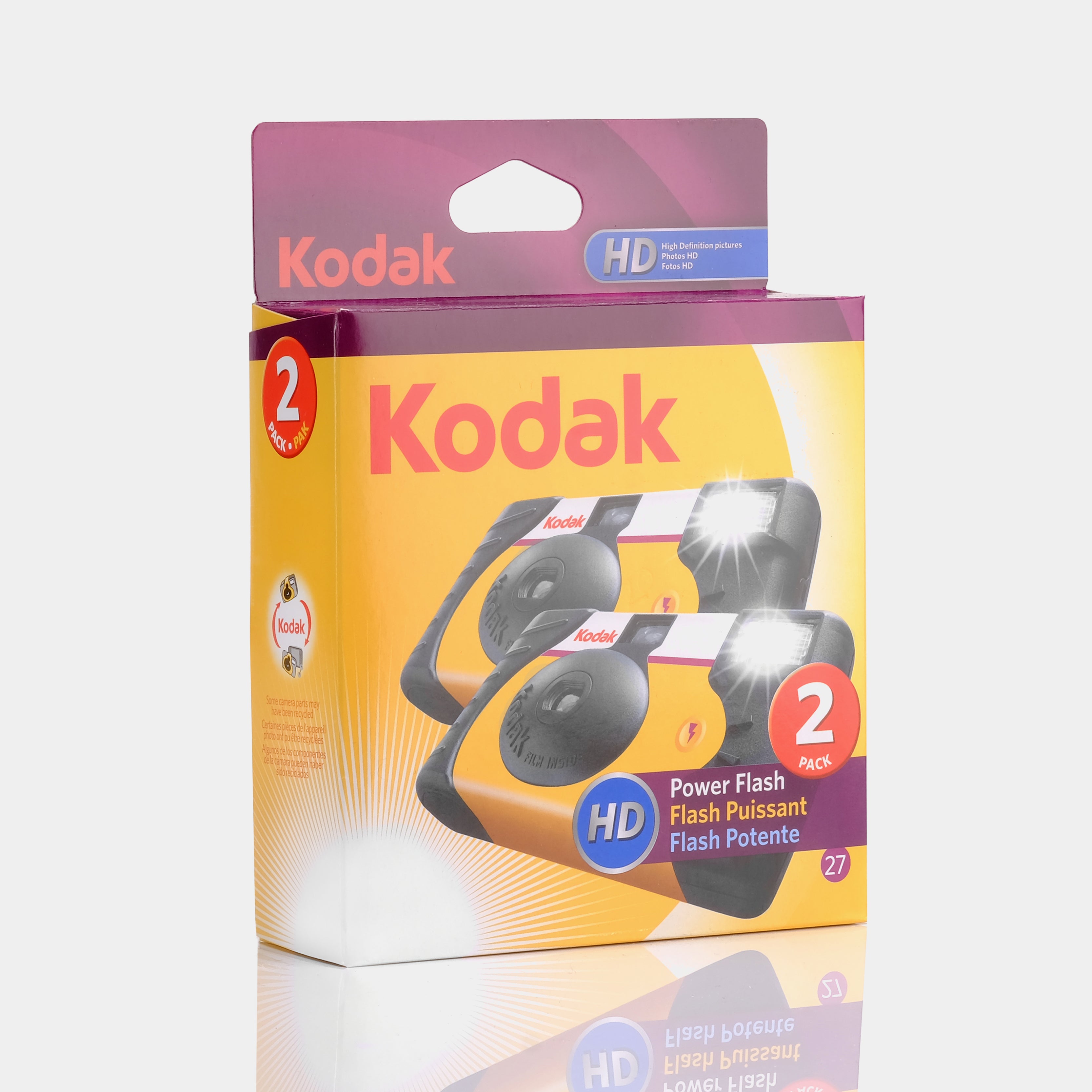 Kodak HD Power Flash Disposable 35mm Film Camera (27 Exposures) - 2 pack