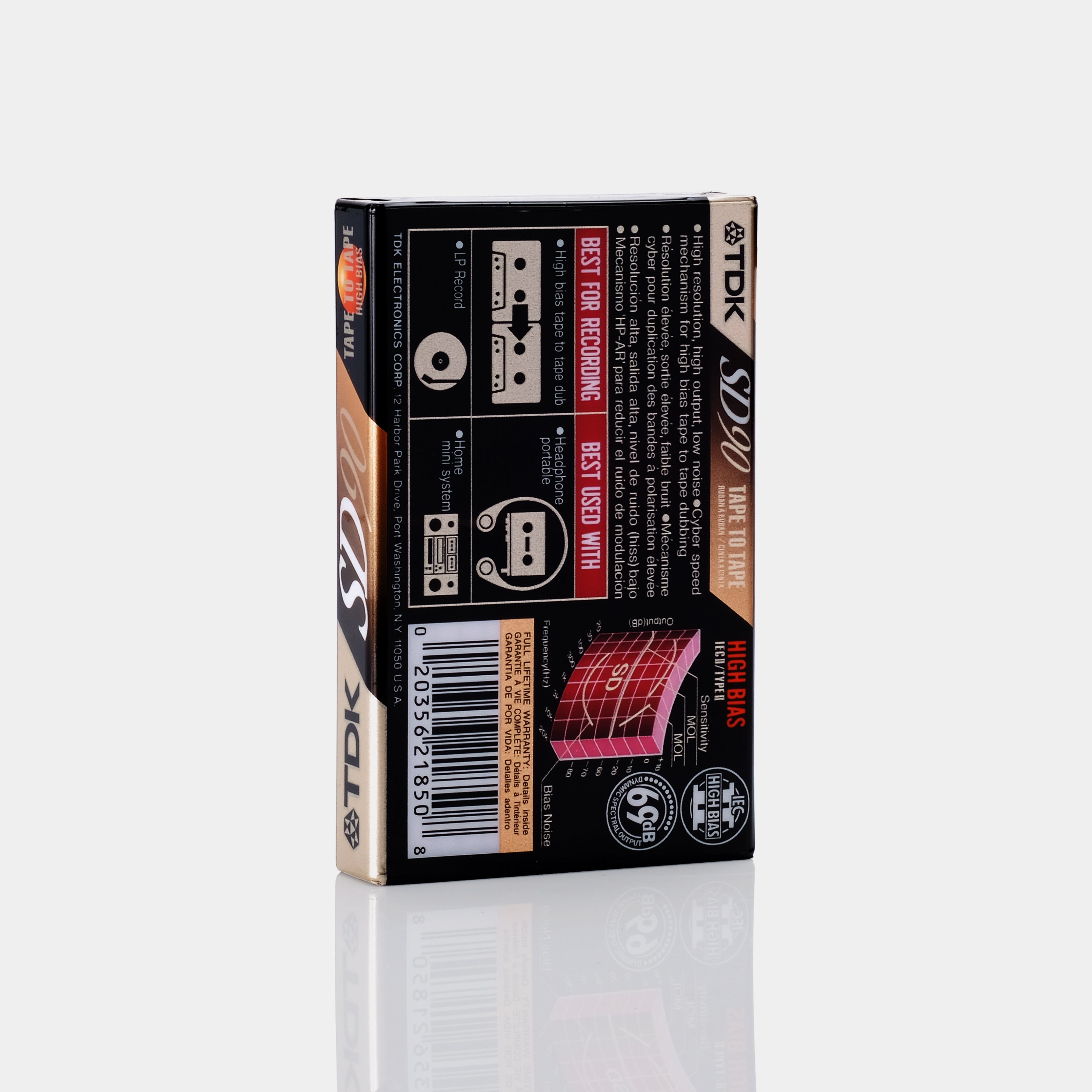TDK SD90 Type II Blank Recordable Cassette Tape