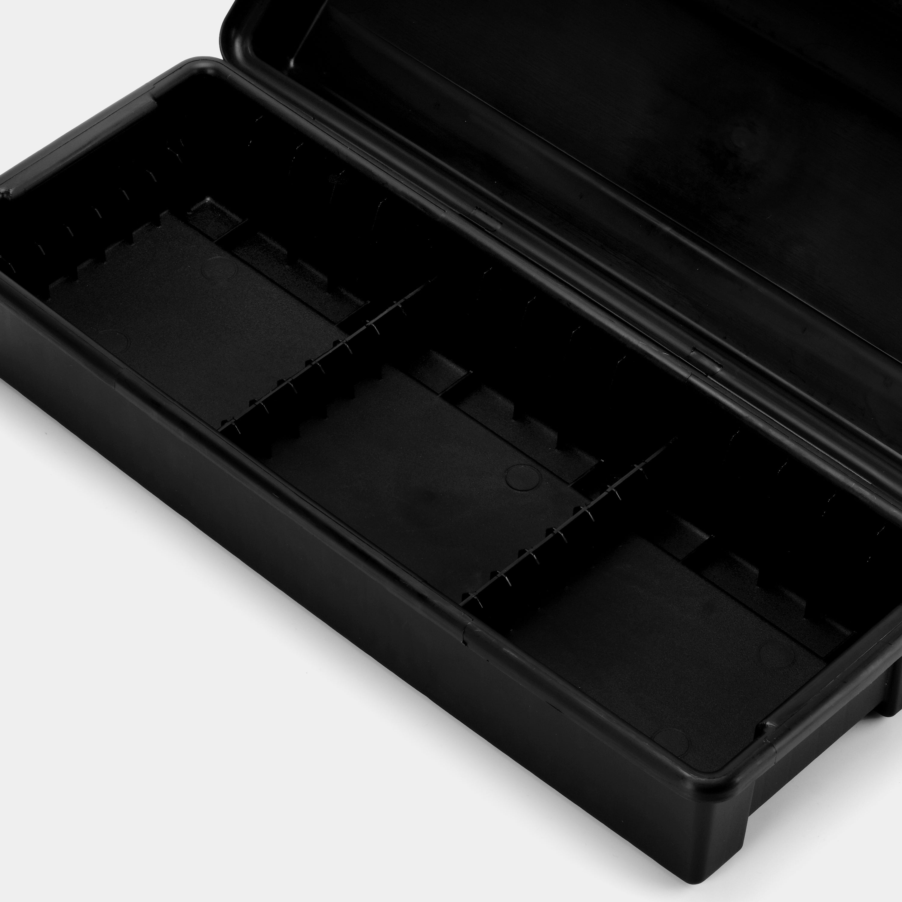 Black Plastic Cassette Tape Storage Case