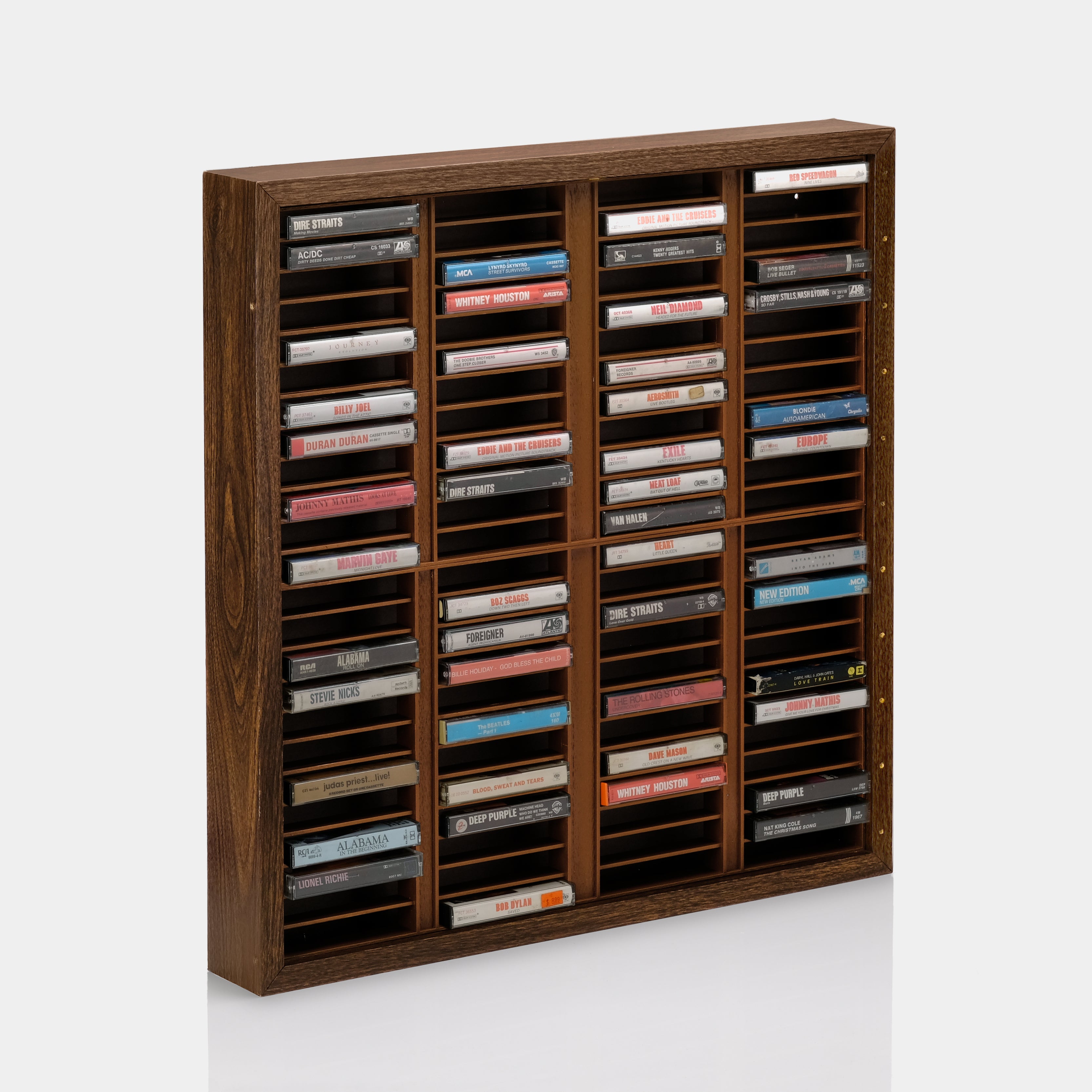 Wood Veneer Cassette Storage Shelf for 96 Cassettes