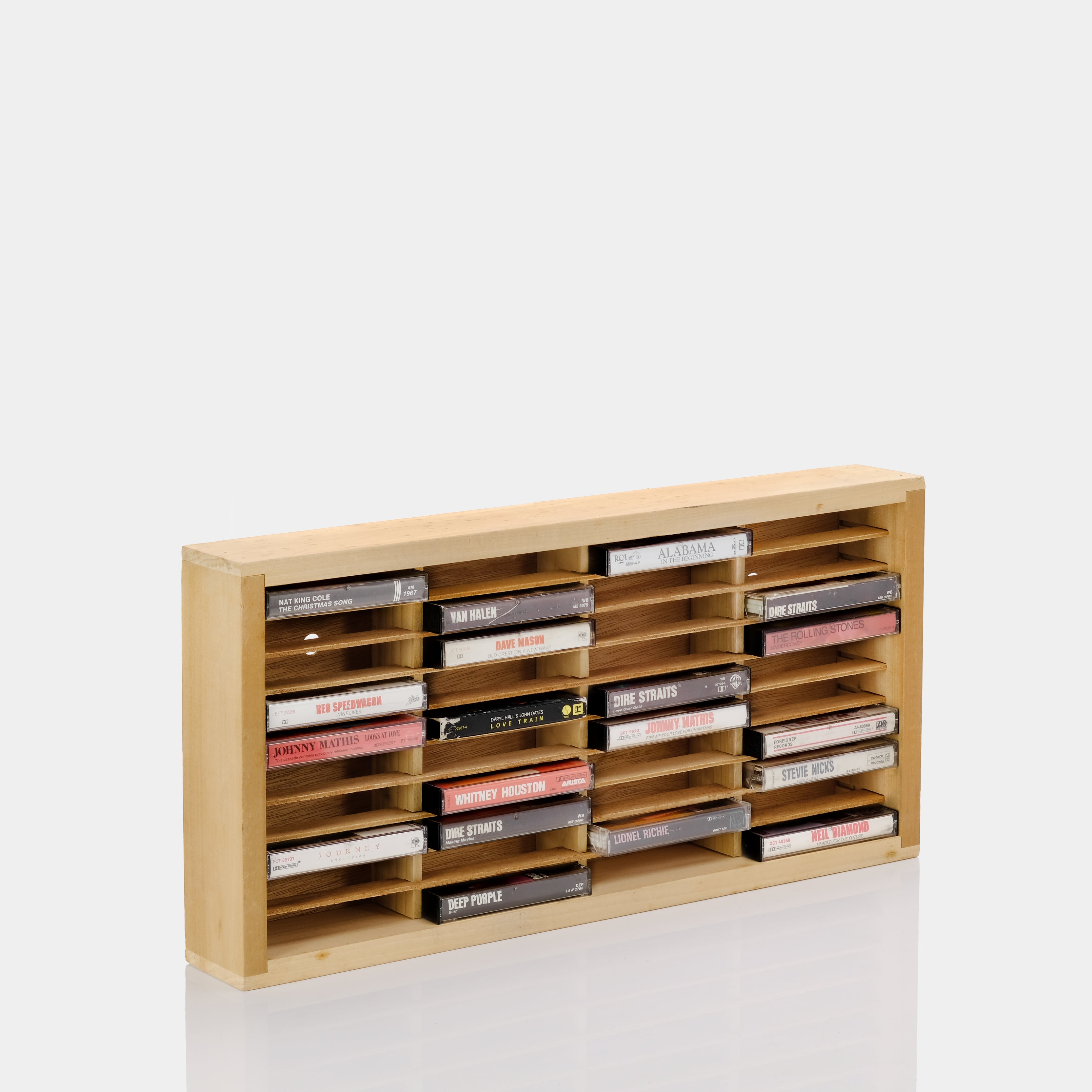 Wood Cassette Storage Shelf for 40 Cassettes