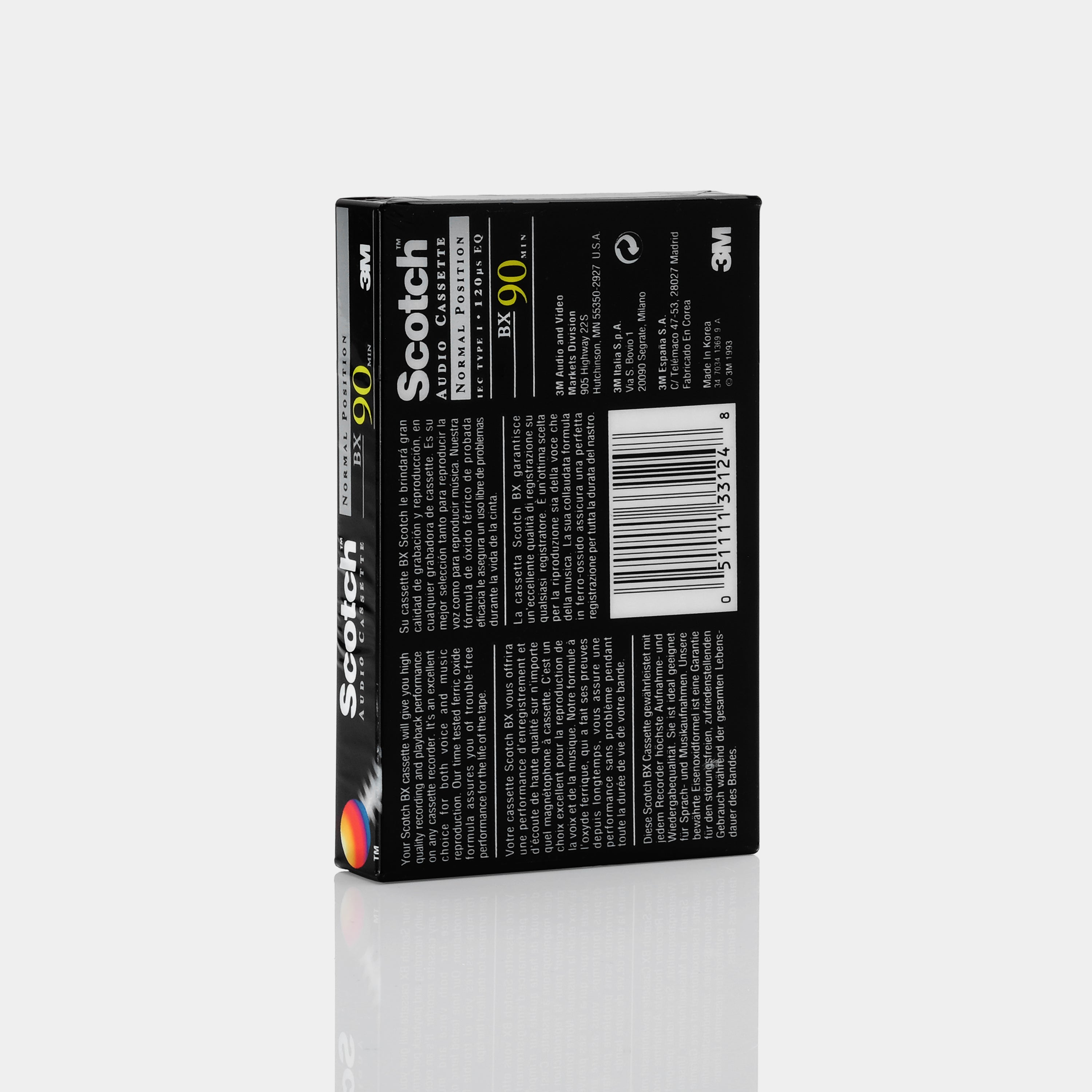 Scotch BX 90 Type I 90 Minute Blank Cassette Tape