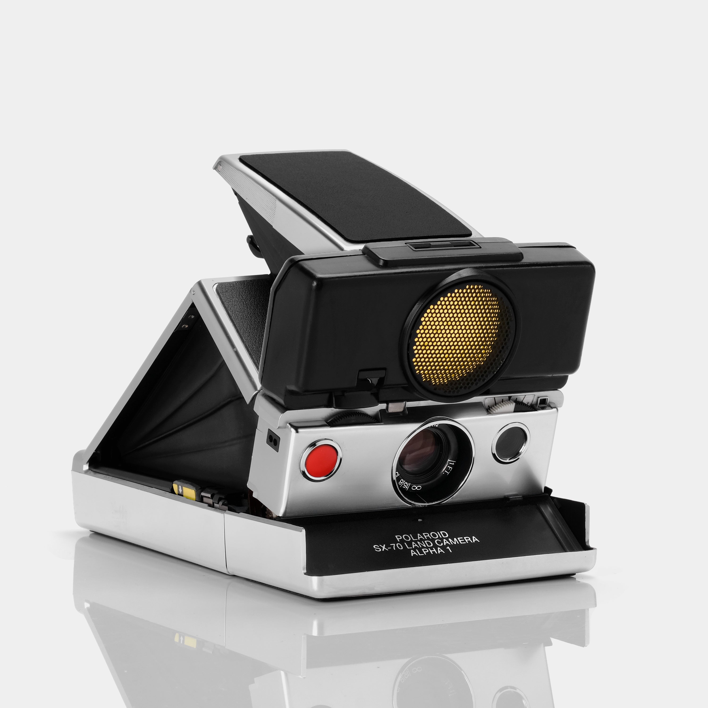 Polaroid SX-70 Alpha Prototype Sonar Chrome Folding Instant Film Camera