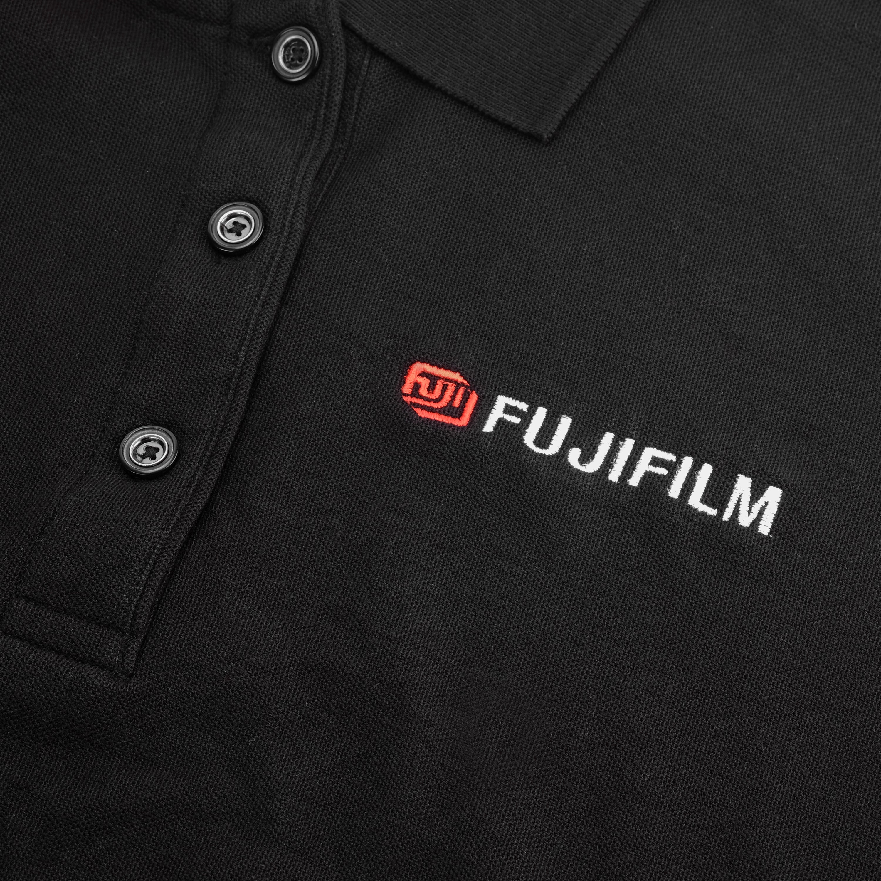 Vintage Black Fujifilm Polo Shirt - Women's Medium
