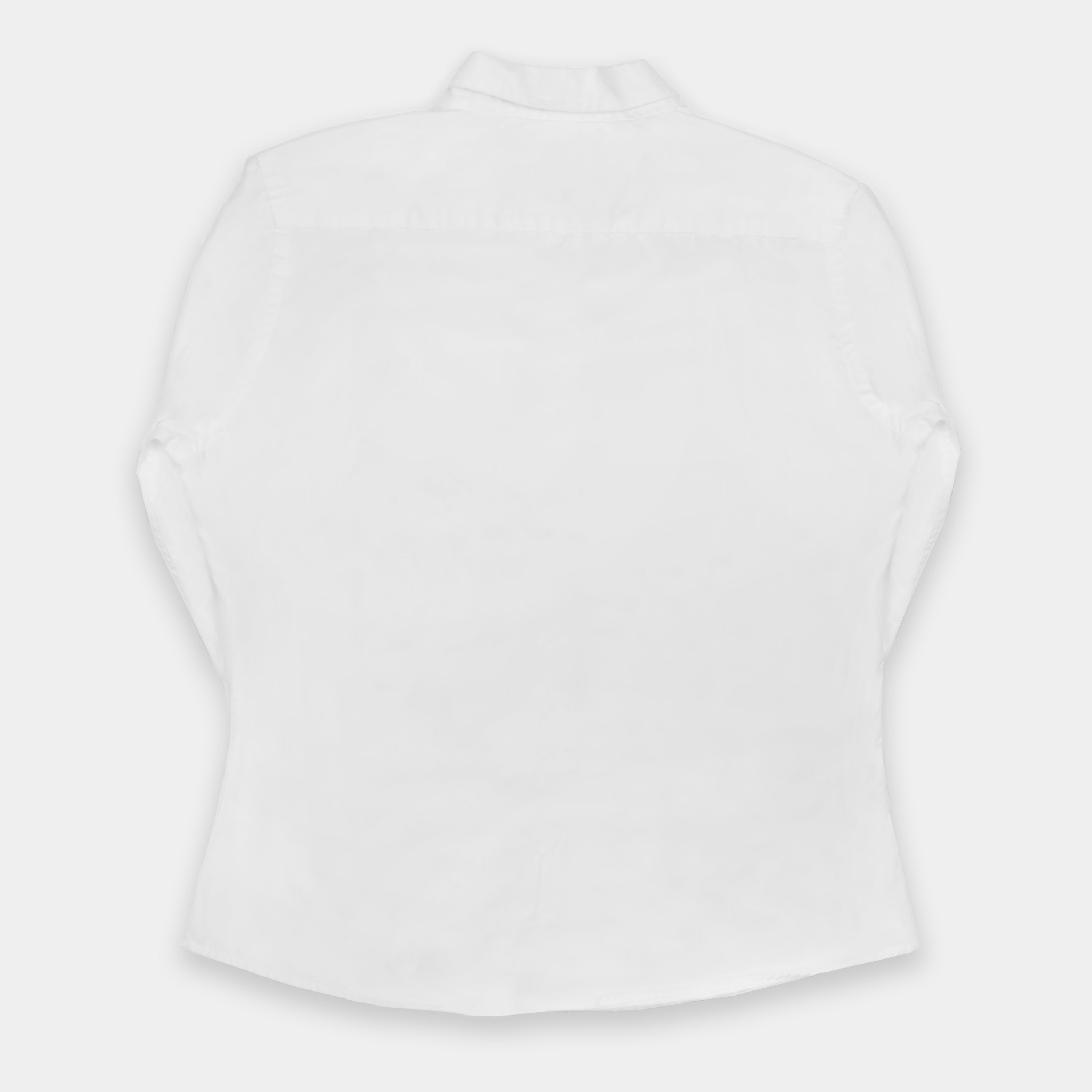 Vintage White Fujifilm Long Sleeve Soft Cotton Blend Button Up Shirt - Women's Medium