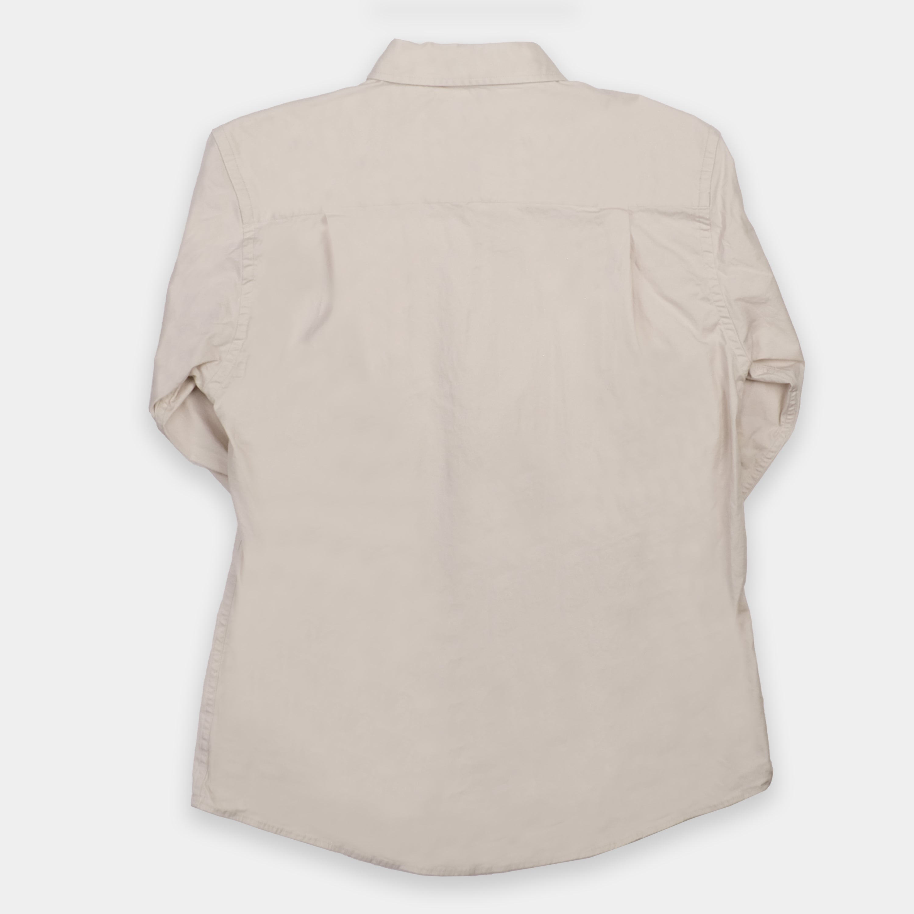 Vintage Beige Fujifilm Long Sleeve Button Up Shirt - Women's Medium