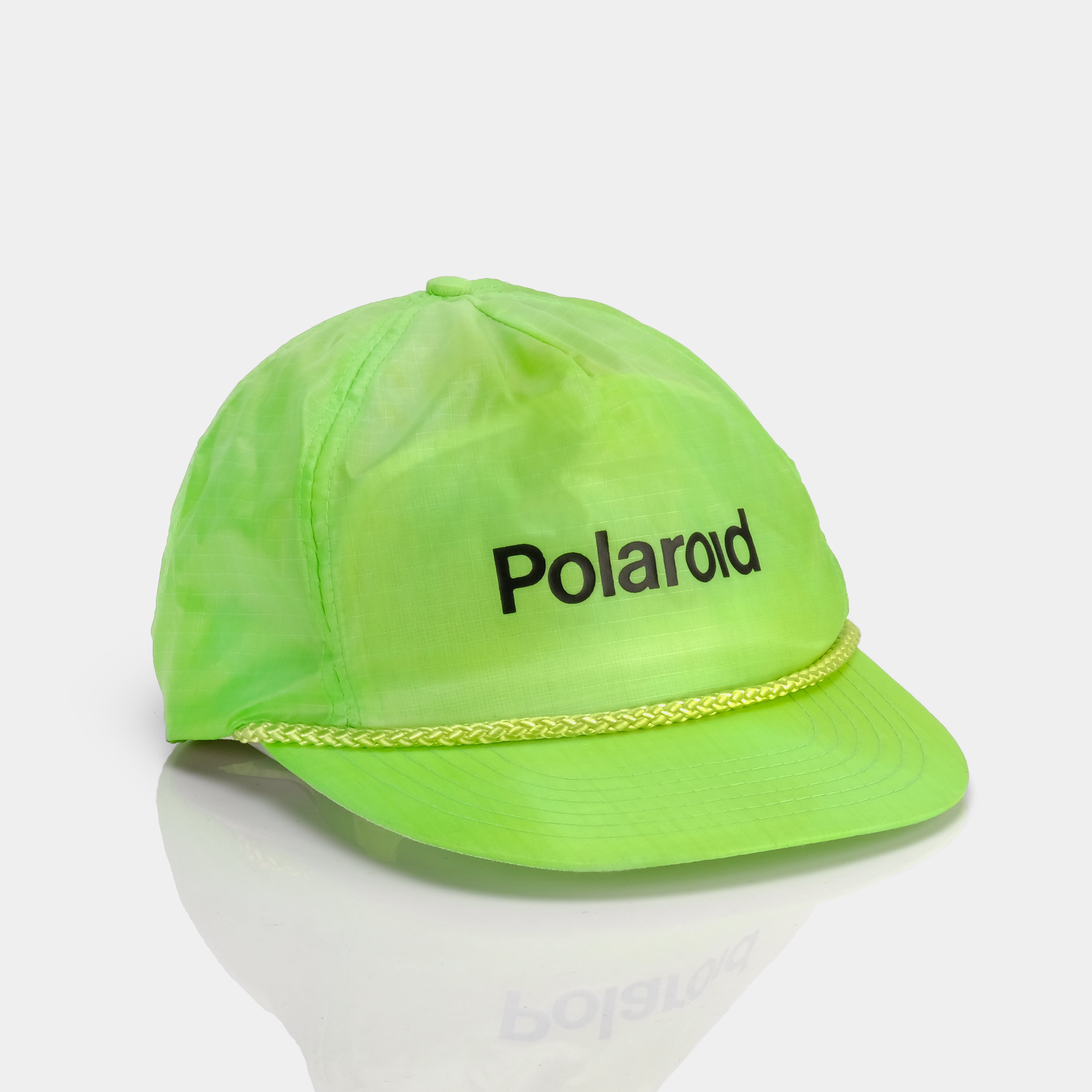 Vintage Polaroid Neon Green Cap