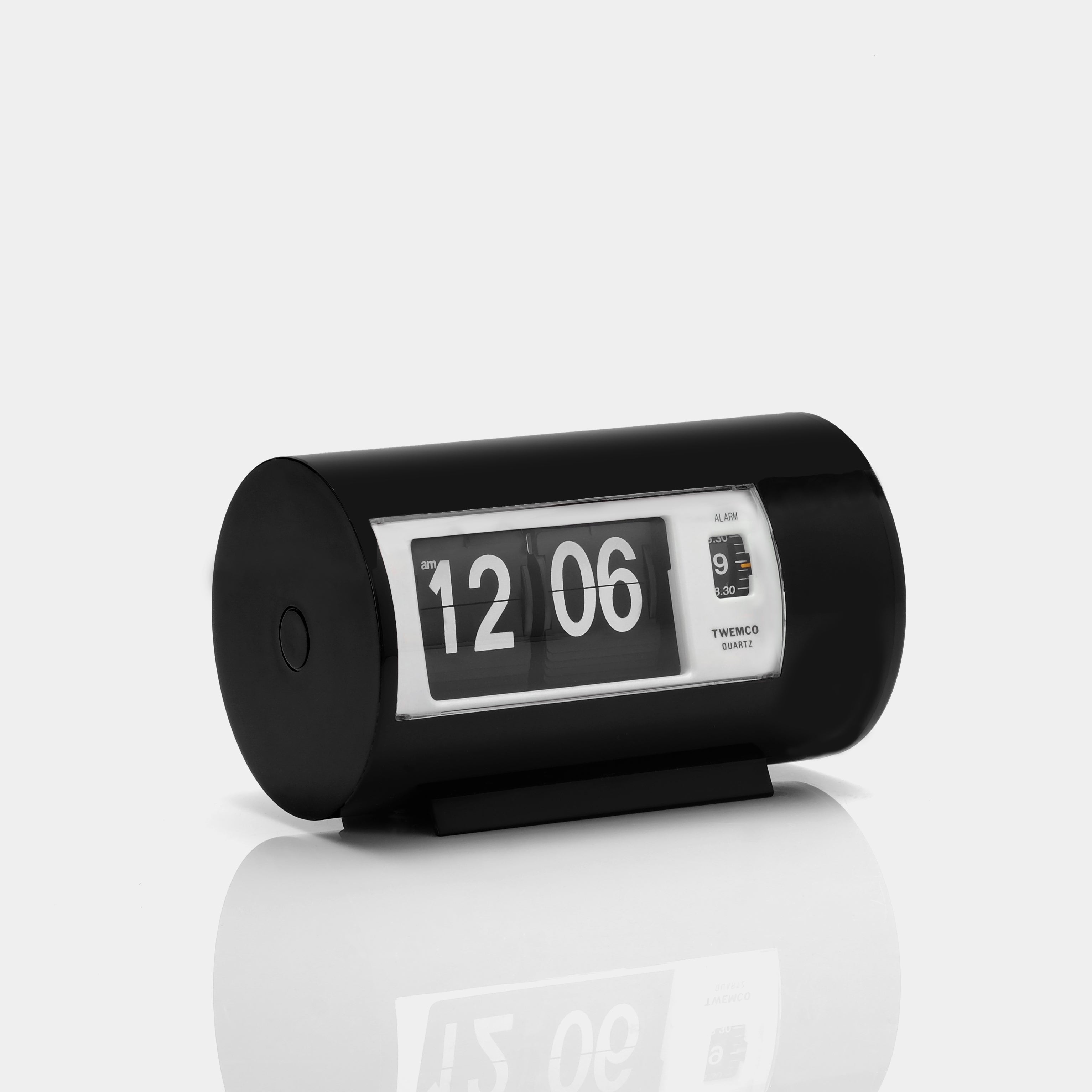 Twemco AP-28 Black Analog Flip Clock with Alarm