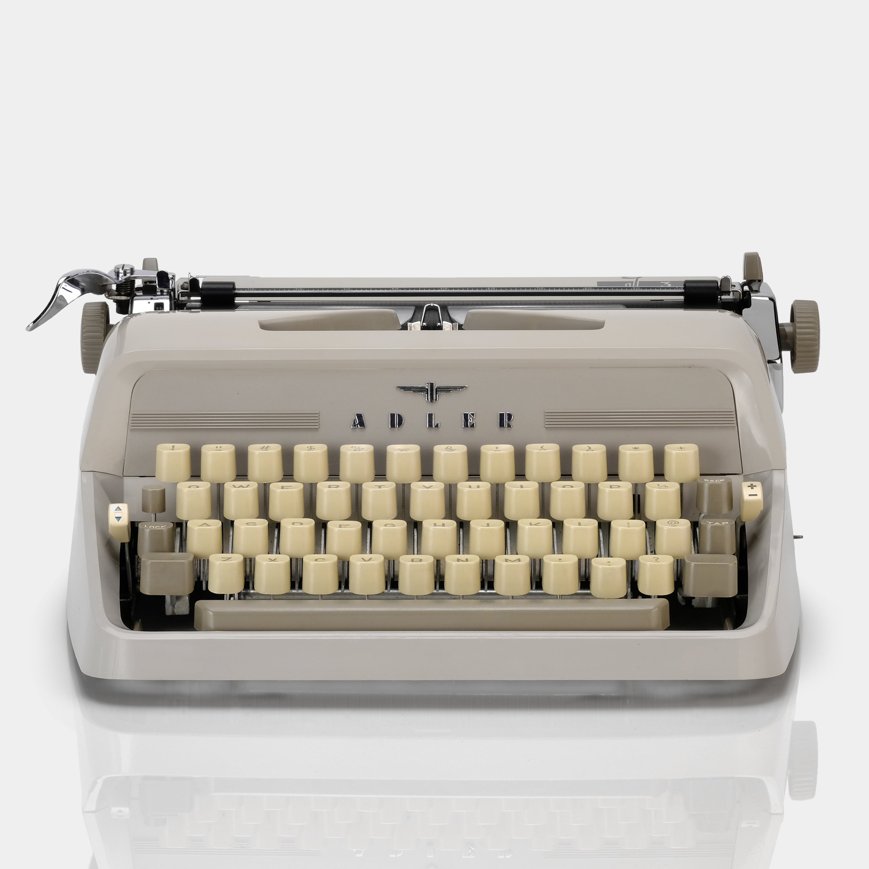 Adler J3 Beige Manual Typewriter and Case