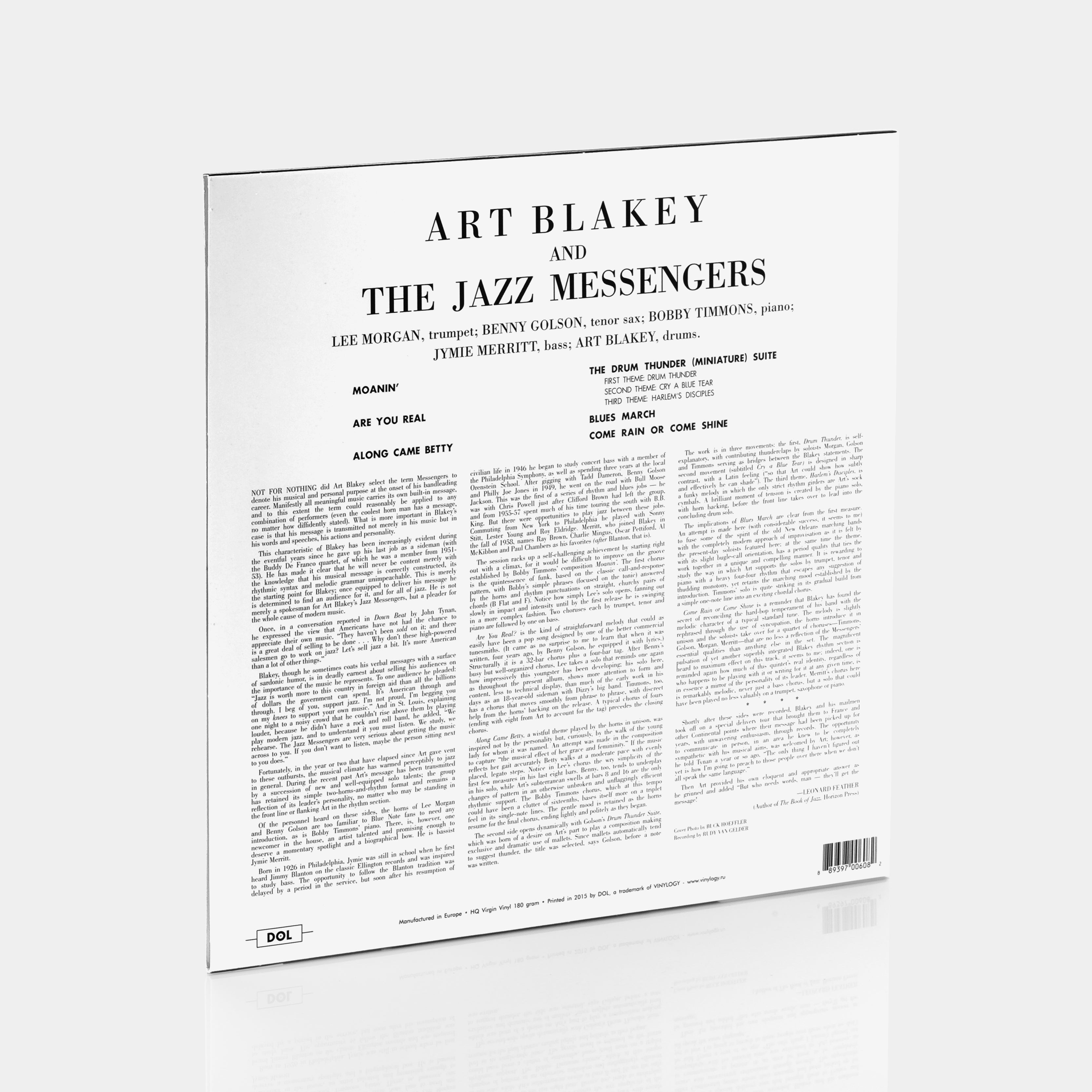 Art Blakey And The Jazz Messengers - Moanin' LP Blue Vinyl Record