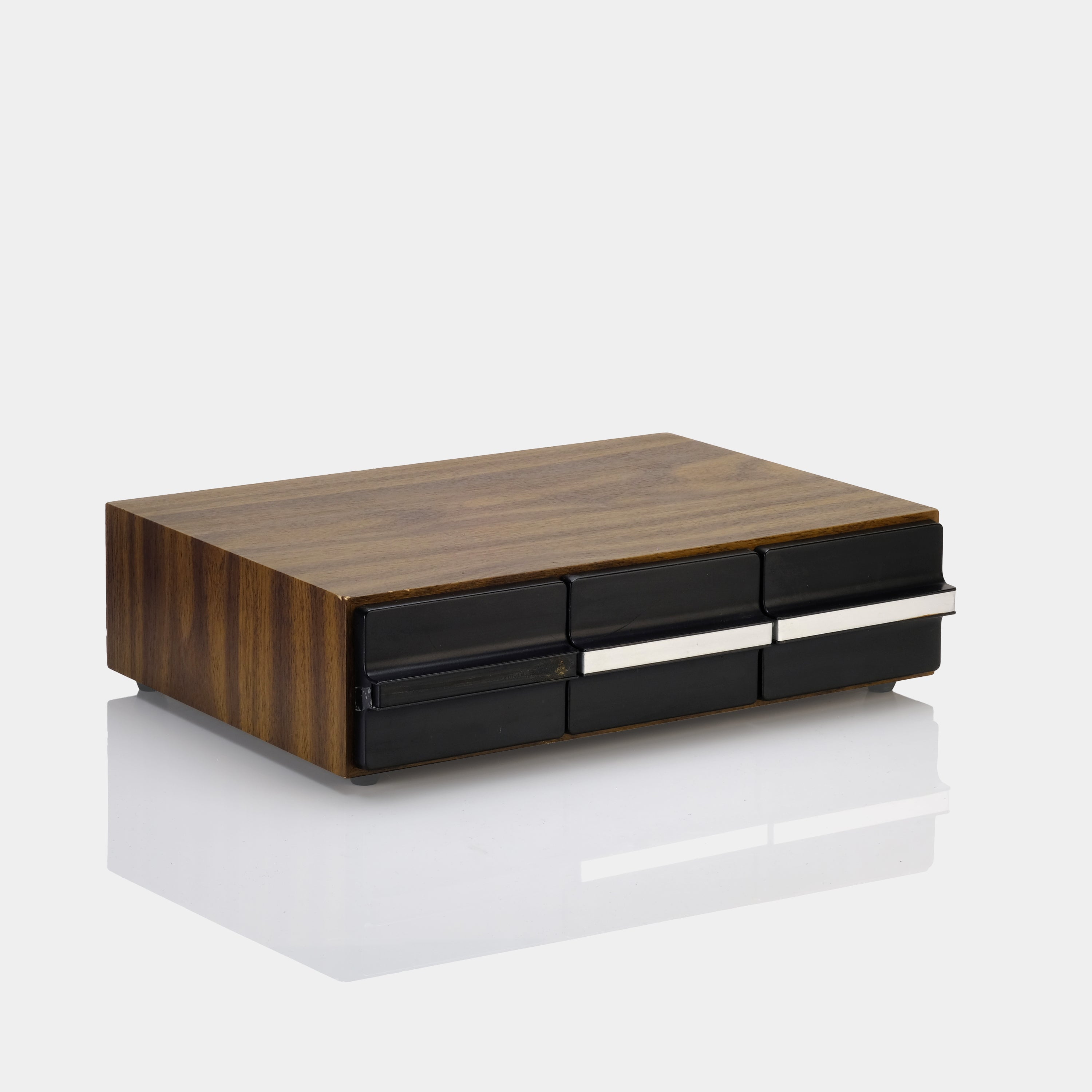 Wood Veneer Cassette Tape Storage Drawers (B-Grade)