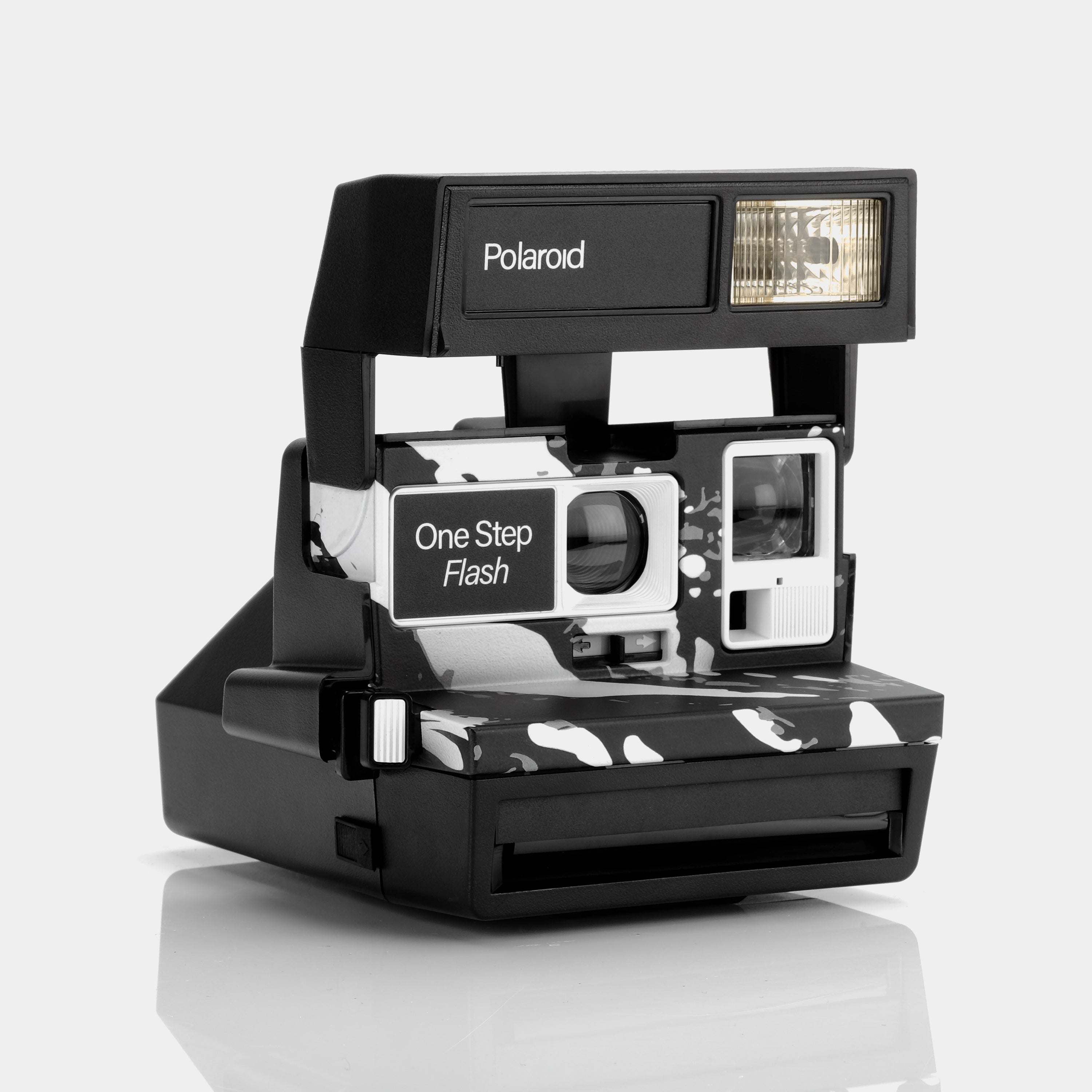 Polaroid 600 One Step Flash Black & Silver Marble Instant Film Camera