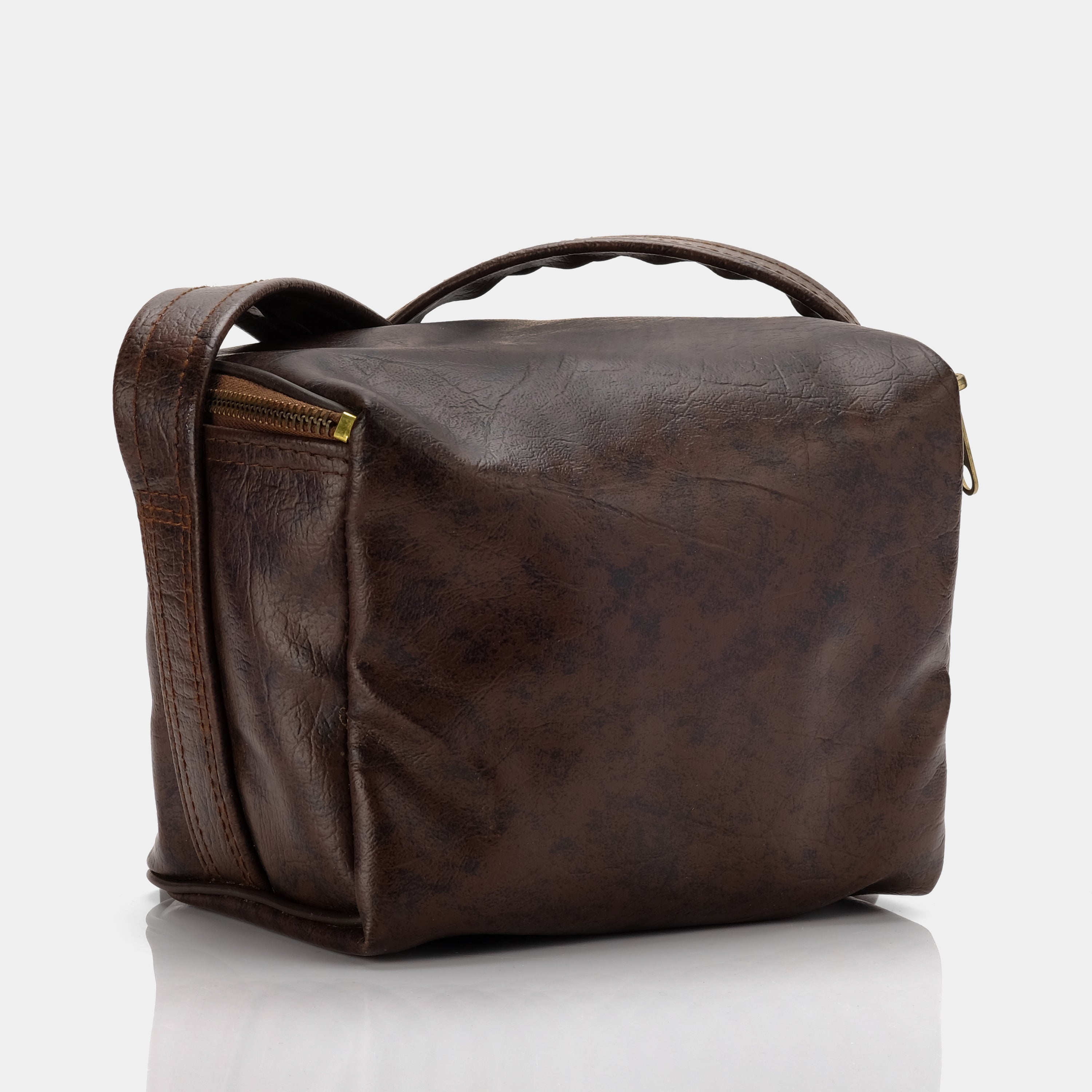 Vegan Leather Chocolate Brown Box Camera Bag