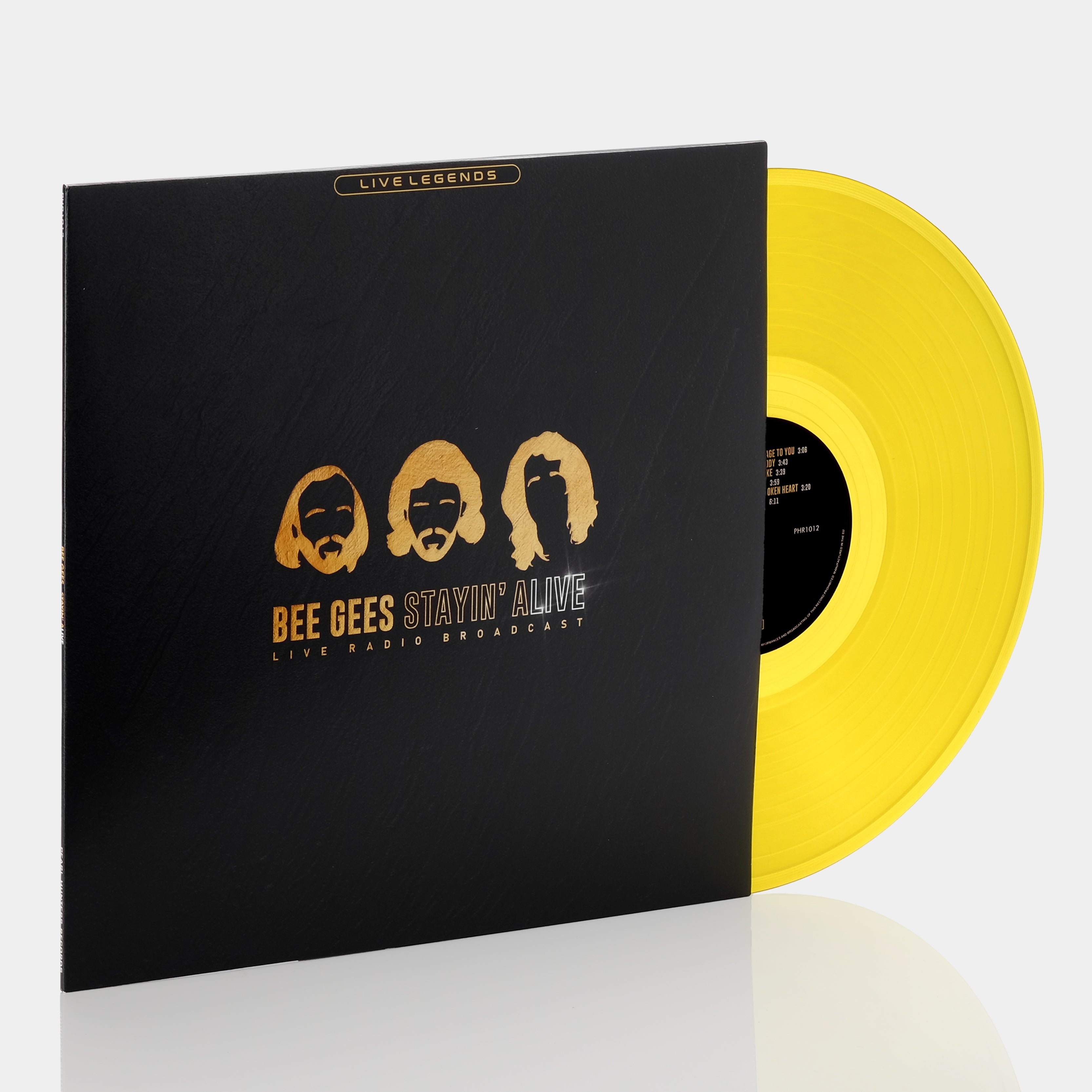 Bee Gees - Stayin' Alive (Live Radio Broadcast) LP Translucent Yellow Vinyl Record
