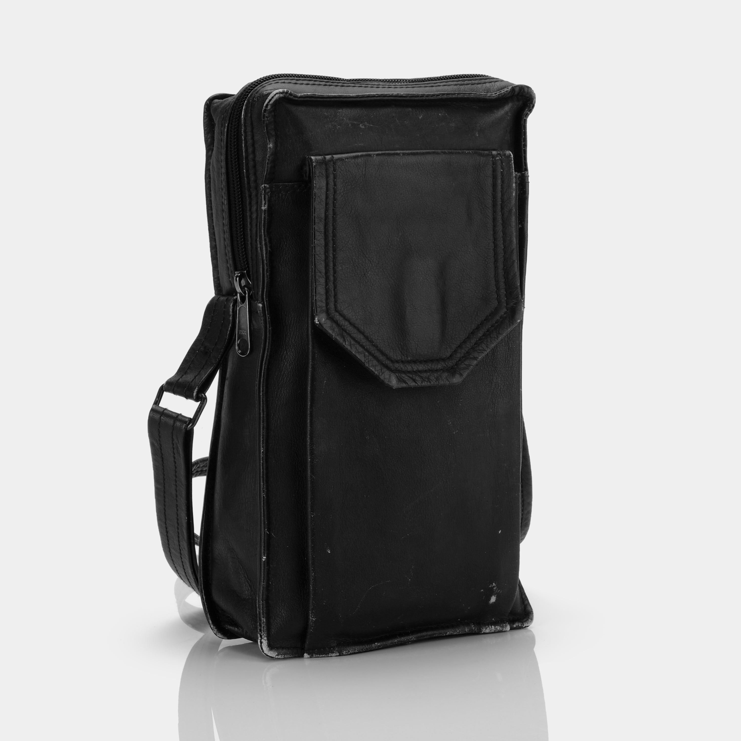 Black Leather SLR 680 Instant Camera Bag