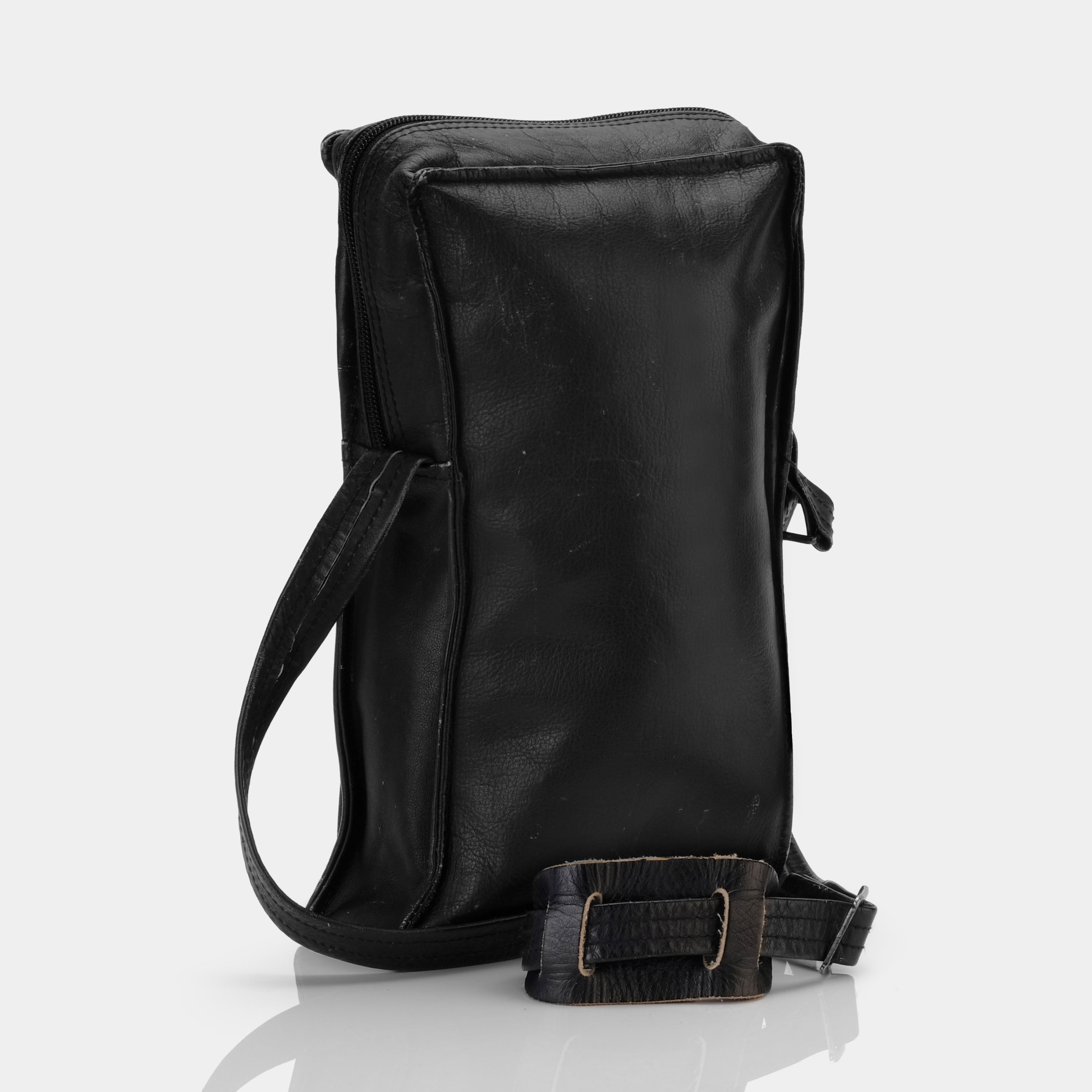 Black Leather SLR 680 Instant Camera Bag