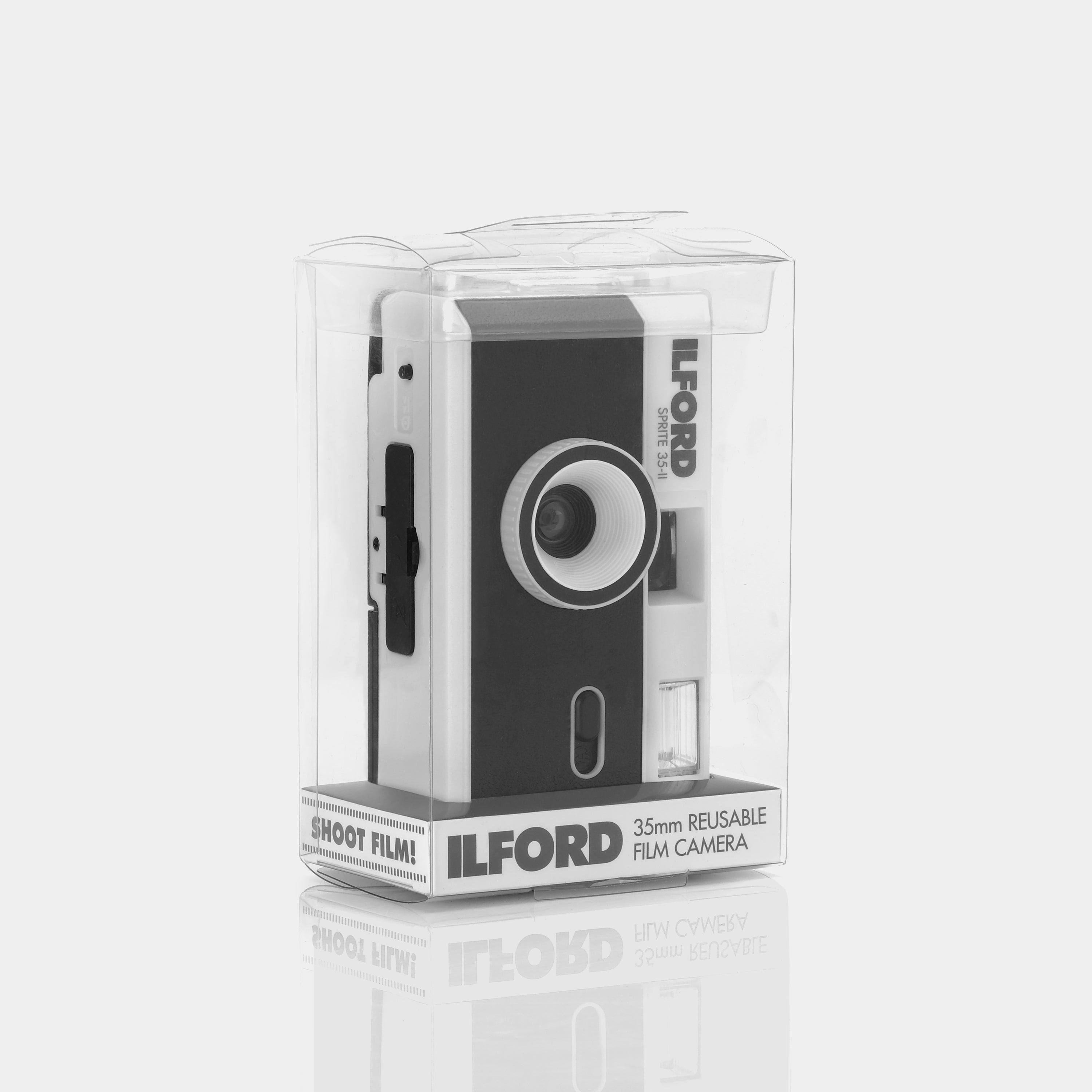 Ilford Sprite 35-II Reusable 35mm Point and Shoot Film Camera - Black & Silver