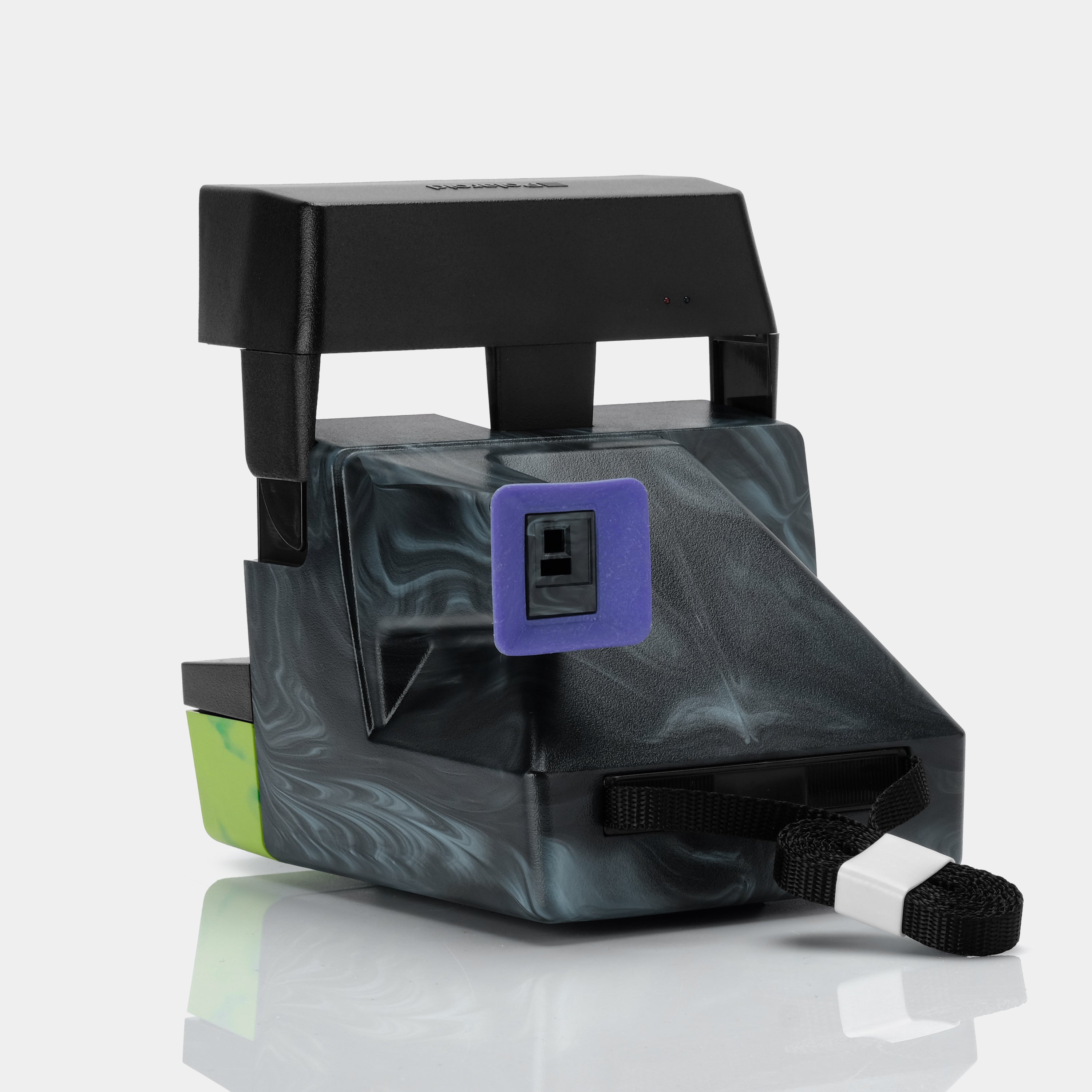 Black, Grey and Green Swirl 600 Instant Film Camera