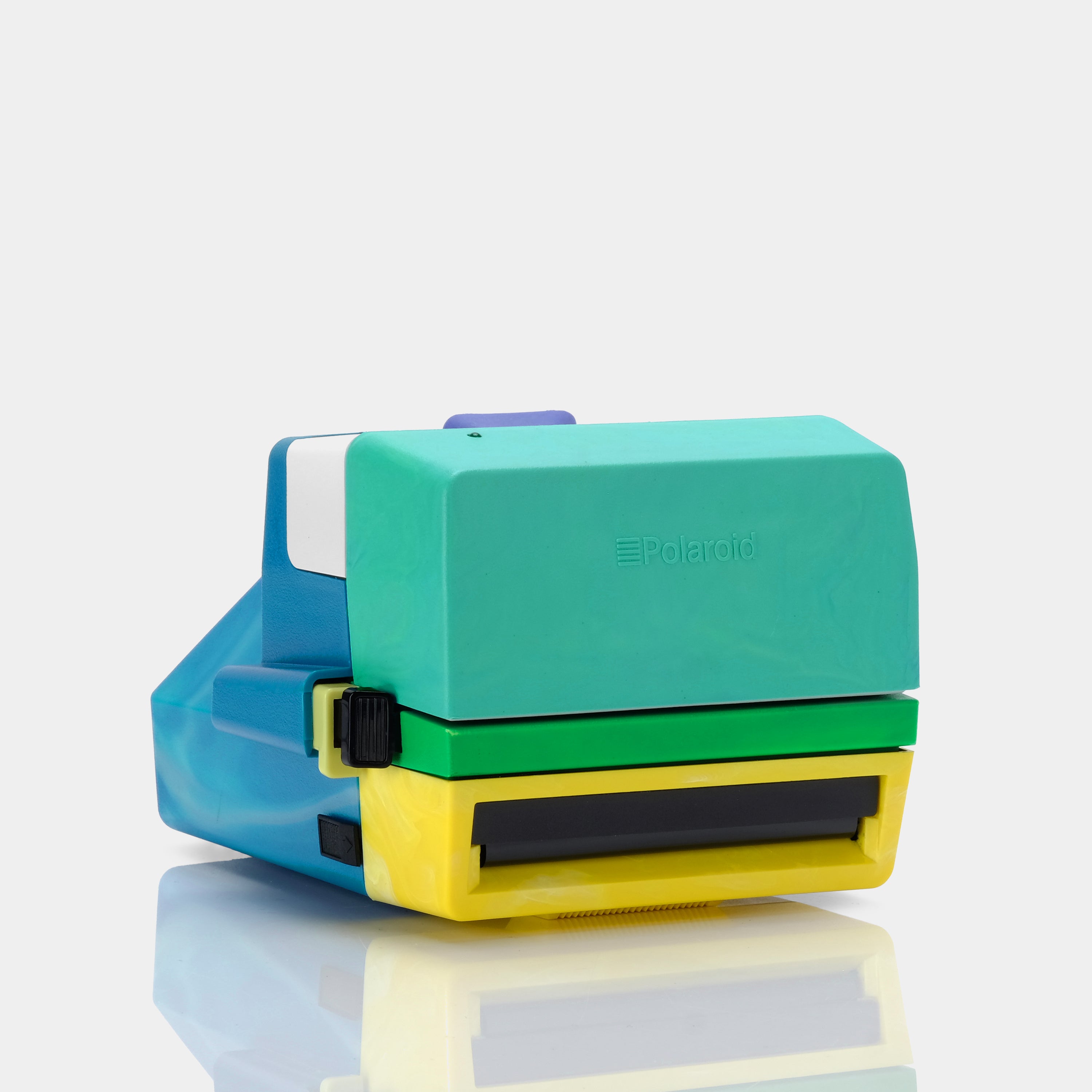 Blue, Green and Yellow Swirl 600 Instant Film Camera