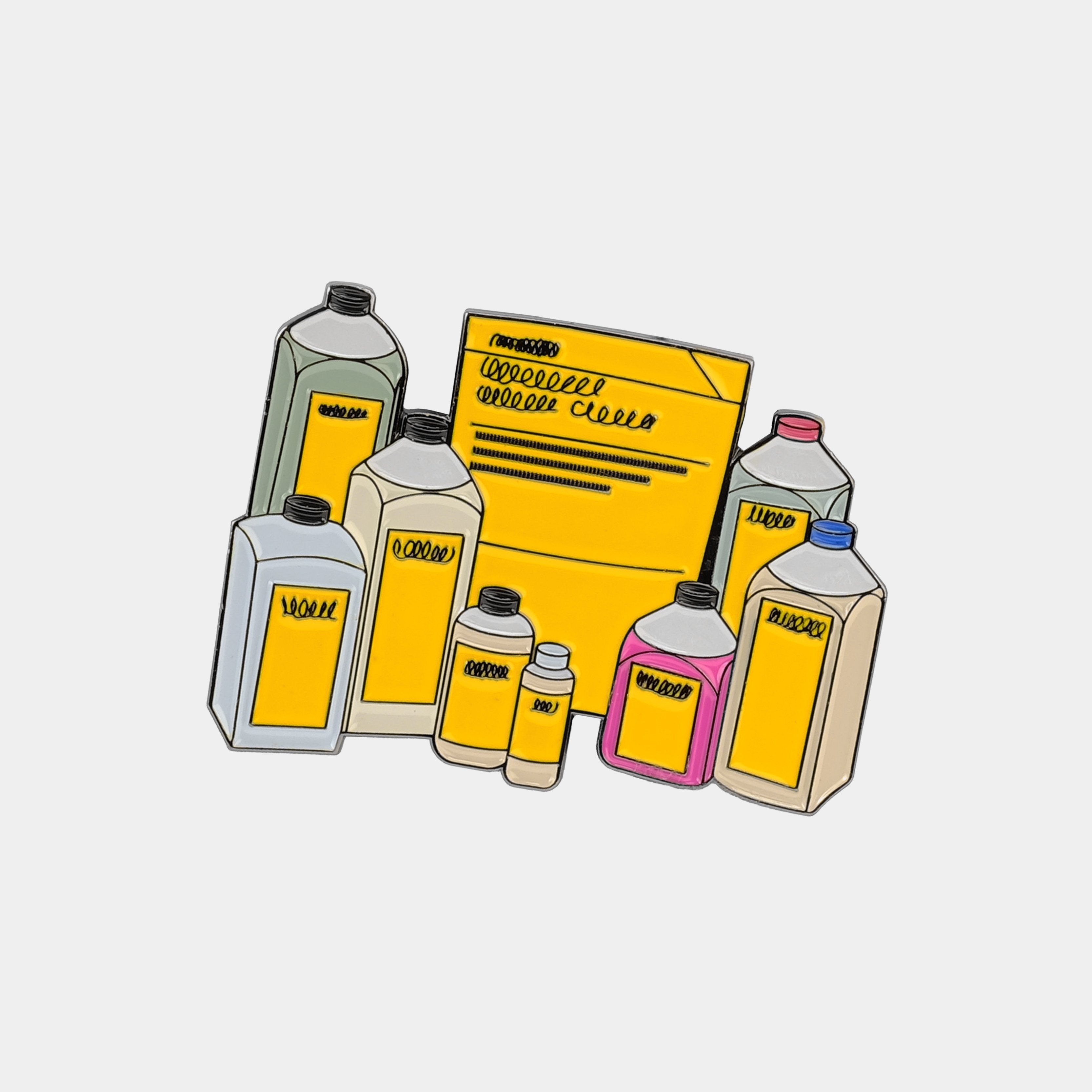 Darkroom Chemical Film Developer Storage Bottles Enamel Pin