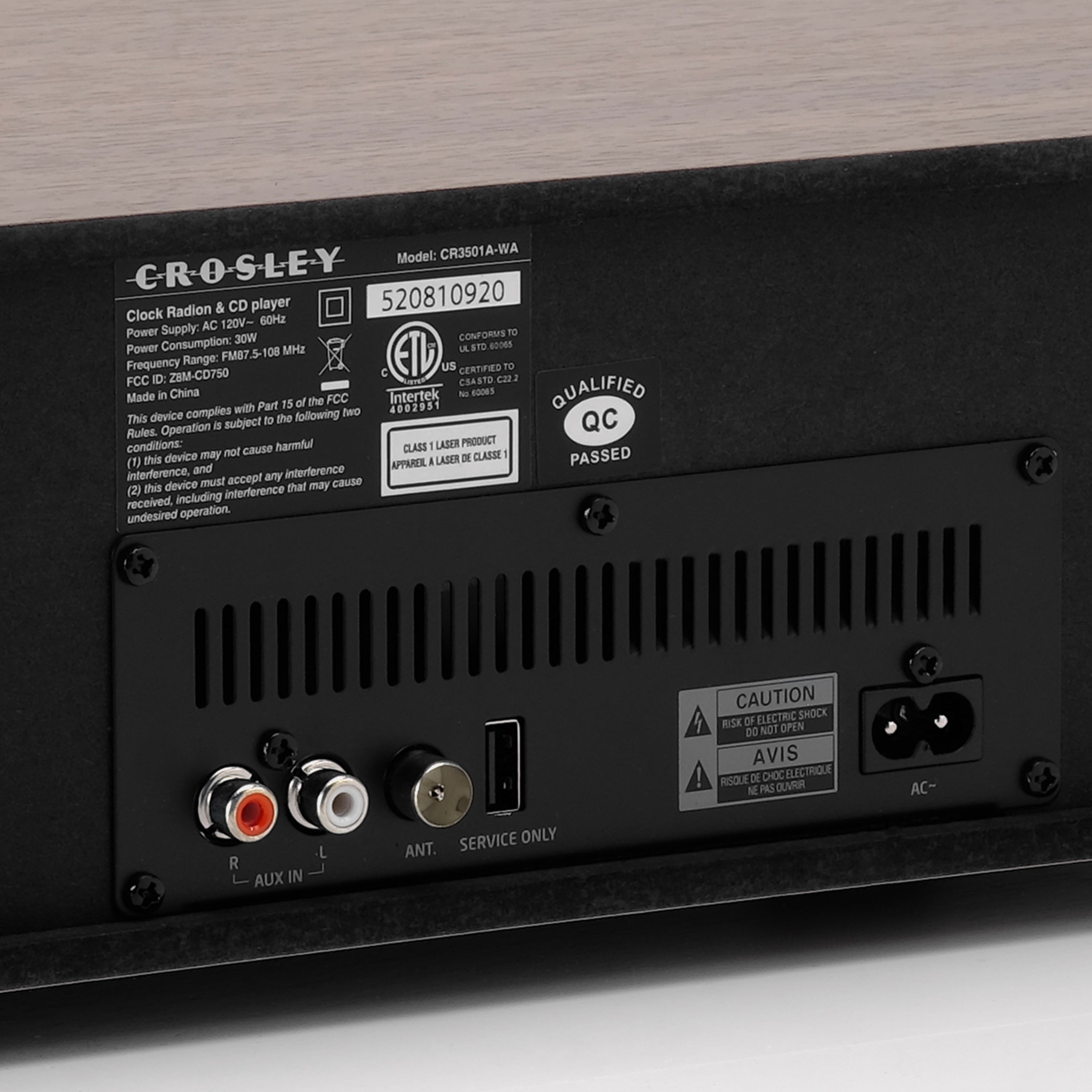 Crosley Fleetwood Walnut Radio CD Player